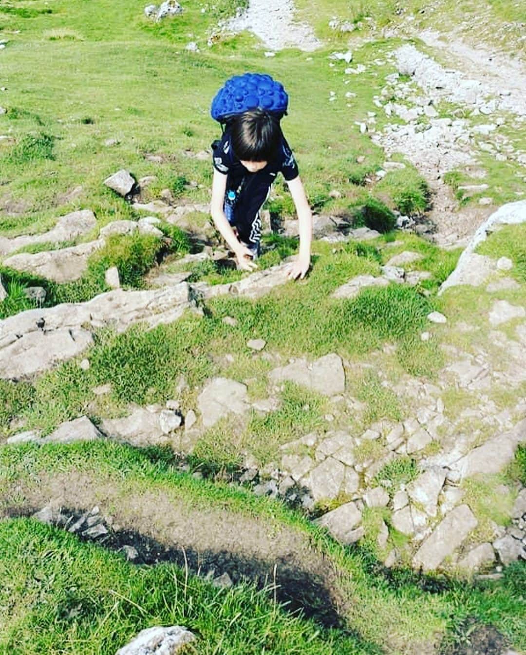 Hyuさんのインスタグラム写真 - (HyuInstagram)「ダディと山登りに行ってきたよ！ 疲れた〜😩 . . . . #山登りデビュー  #山登り　#イギリス生活  #ハーフモデル　#日英ハーフ　#ハーフ男子　#キッズモデル男の子  #山おとこ  #レプロ  #Hyu」8月12日 7時04分 - ___h_y_u___