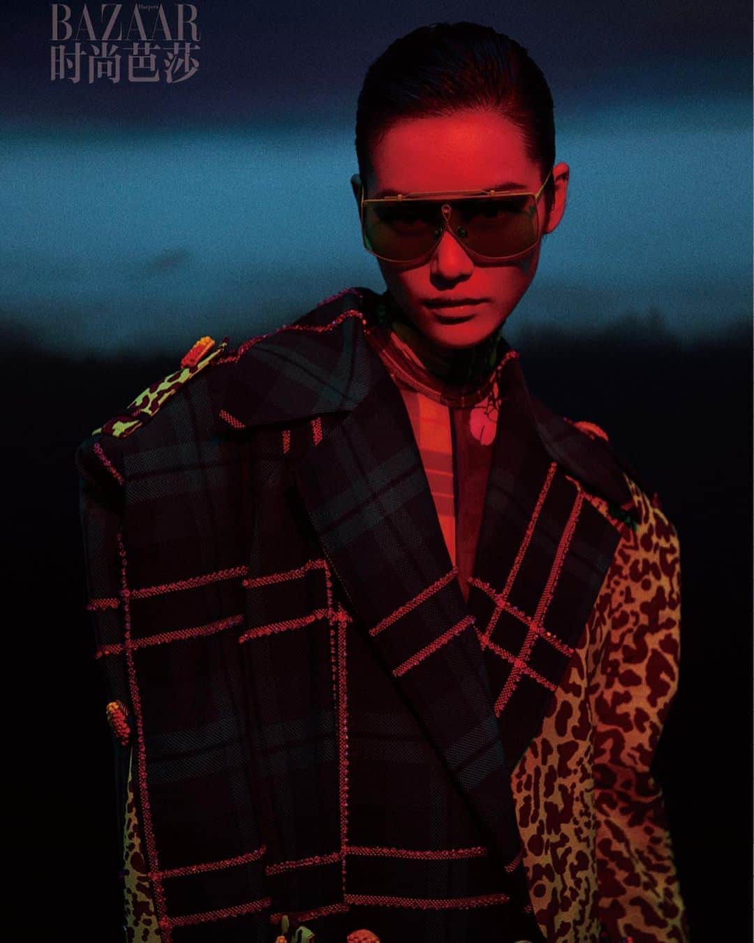 リウ・ウェンのインスタグラム：「Staying mysterious for the new cover story from September’s Bazaar China! Thank you @shasimona @weitian25 @kurtmilk @yucongyucong @helei0729 @bonbonzhangfan for working with me on this shoot!」