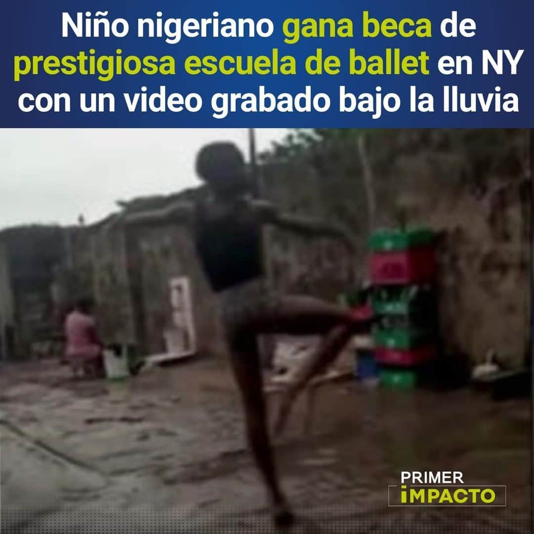 Primer Impactoさんのインスタグラム写真 - (Primer ImpactoInstagram)「❤️ Un niño nigeriano, de 11 años de edad, ha tocado los corazones de millones de personas en todo el mundo gracias a su talento.  #AnthonyMadu se volvió una estrella en internet luego de ser grabado bailando bajo la lluvia en la ciudad de #Lagos, #Nigeria.  Con el apoyo de la actriz #ViolaDavis, que compartió el video en su cuenta de #Twitter, el pequeño recibió la atención del #AmericanBalletTheatre en #NuevaYork.  La prestigiosa compañía de #ballet le ofreció una beca al pequeño para estudiar junto a los mejores bailarines del mundo.  👉🏾 Más de esta historia en el link de nuestra biografía.  #PrimerImpacto.」8月12日 2時00分 - primerimpacto