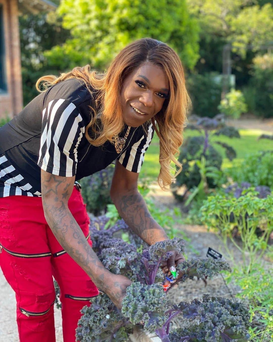 Flaunt Magazineさんのインスタグラム写真 - (Flaunt MagazineInstagram)「What's doing in the garden you ask? Oh, you know, just @BigFreedia giving some love to some Louisiana-grown purple kale and blessing the masses with some old school kitchen knowledge, that's all. ⠀⠀⠀⠀⠀⠀⠀⠀⠀ Big Freedia, shortly after dropping her latest EP, 'Louder', this spring, commenced a cooking show out of her New Orleans home, 'Big Freedia's Gospel Brunch' on Youtube, where she, among other things, shines light on making the perfect Bent Over Biscuits Benedict. ⠀⠀⠀⠀⠀⠀⠀⠀⠀ As the fandom scaled, as it often does with BF's projects, she determined to evolve the show and take it outside for 'Big Freedia's Garden Cookout', now streaming from the New Orleans Botanical Gardens.  ⠀⠀⠀⠀⠀⠀⠀⠀⠀ The legendary "bounce" artist speaks to Flaunt about the #BLM movement, dropping an EP during quarantine, and continuing to teach yourself new things. Get to flaunt.com and check it out! ⠀⠀⠀⠀⠀⠀⠀⠀⠀ #BigFreedia #QueenofBounce #BounceRap #Bounce #GardenCookout #BigFreediasGospelBrunch ⠀⠀⠀⠀⠀⠀⠀⠀⠀」8月12日 3時14分 - flauntmagazine