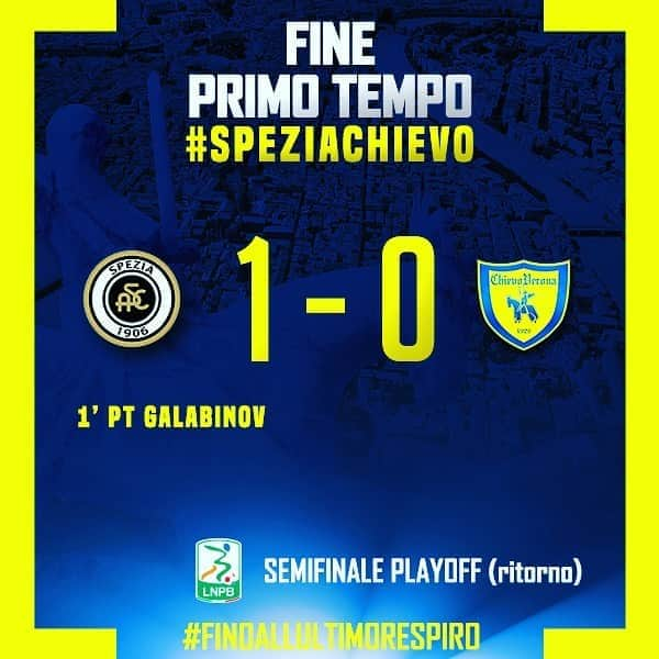 ACキエーヴォ・ヴェローナさんのインスタグラム写真 - (ACキエーヴォ・ヴェローナInstagram)「1st Half #SpeziaChievo 1-0 #FinoAllUltimoRespiro #ForzaChievoSempre #semifinale #playoff #seriebkt #credercisempre」8月12日 4時50分 - acchievoverona