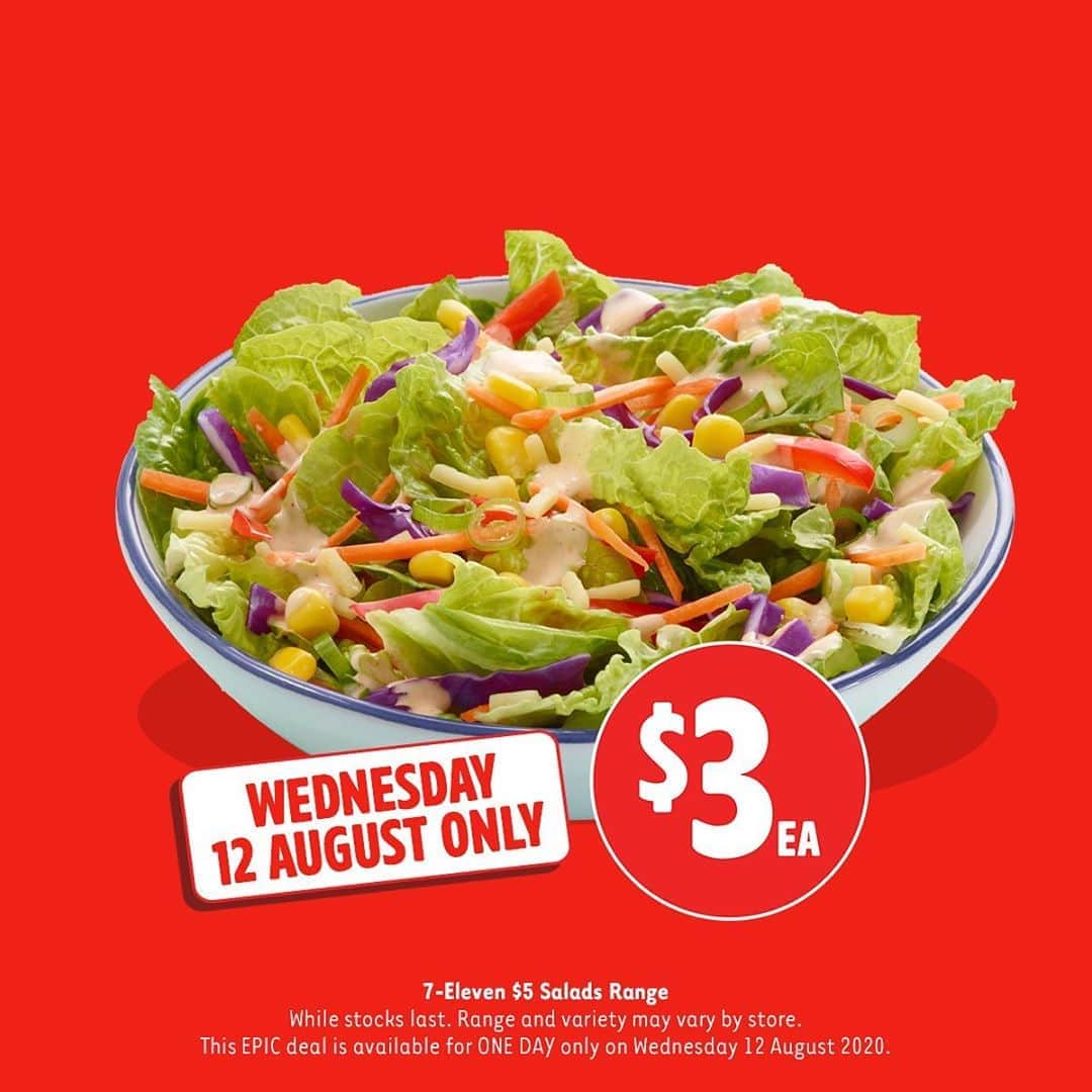 7-Eleven Australiaさんのインスタグラム写真 - (7-Eleven AustraliaInstagram)「WOWZA! Do we have some #EPICWednesdays deals for you including our $1 Banana bread, $2 Traveller Pies and $3 salads 👏 #7ElevenAus」8月12日 5時26分 - 7elevenaus