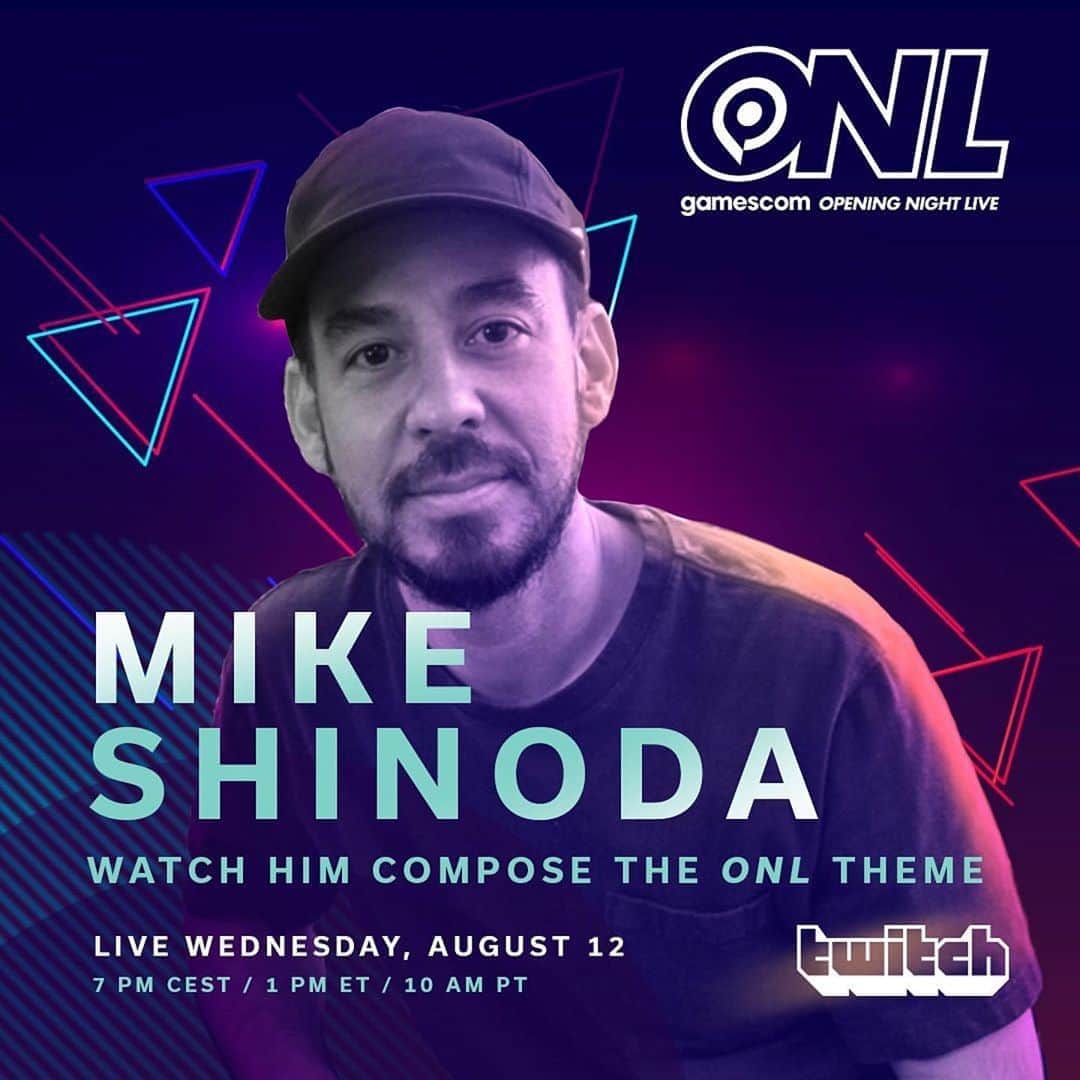 マイク・シノダのインスタグラム：「#Repost @thegameawards ・・・ Linkin Park’s Mike Shinoda is writing the theme for this years gamescom: Opening Night Live hosted by @geoffkeighley #gamescom #mikeshinoda #thegameawards」