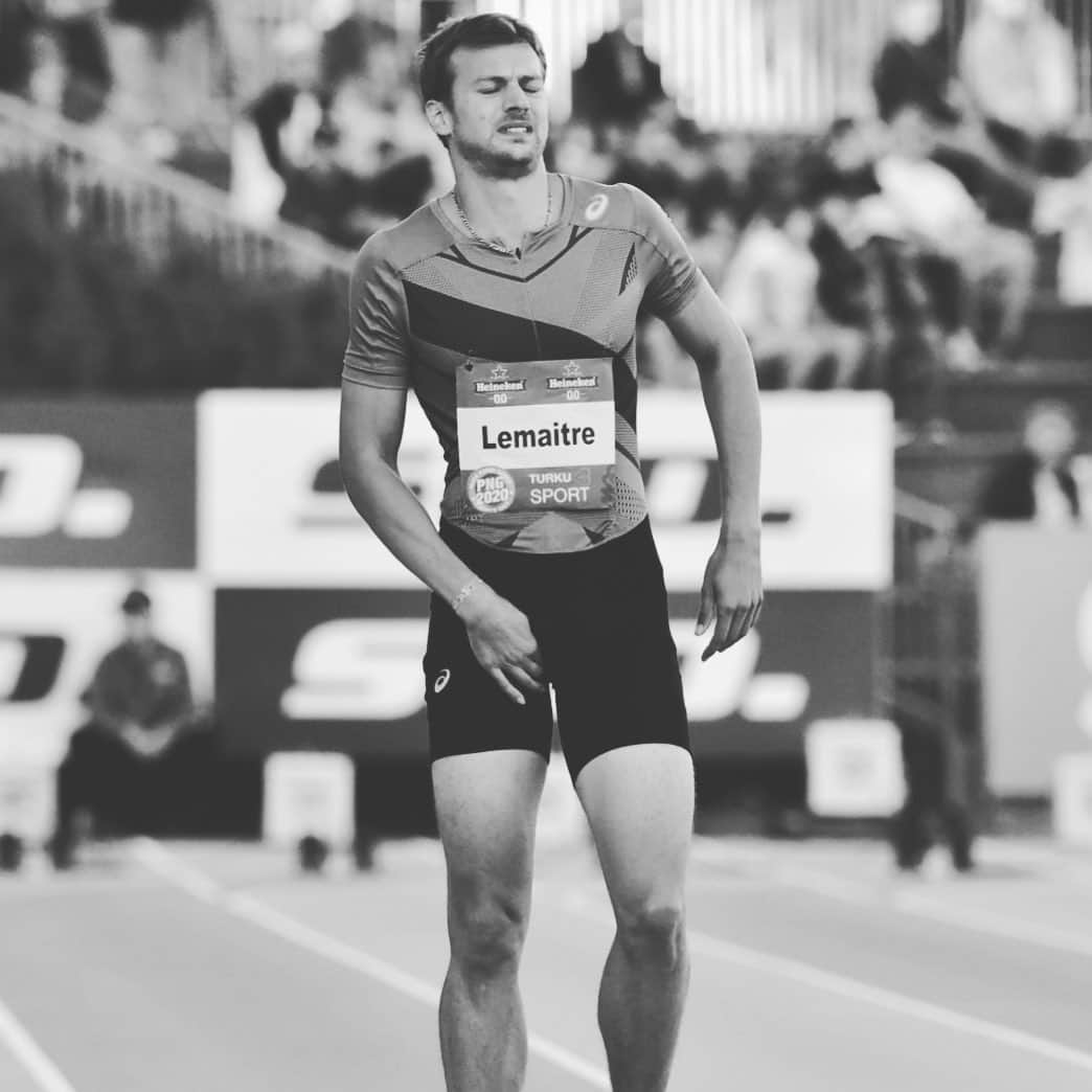 クリストフ・ルメートルのインスタグラム：「Je pense que vous êtes pas mal à être au courant mais je vous annonce que je me suis blessé lors du @paavonurmigamesturku hier soir. Après avoir battu mon record de la saison lors de la série du 100m en 10s38 avec une course perfectible. Je me blesse à l’adducteur droit lors de la finale après 40m de course. Du coup, direction la maison pour soigner tout ça et voir l’étendu de la blessure. Je vous tiendrai au courant de l’évolution de celle ci et de la suite à donner pour cette saison.  #asics #competition #blessure #sprint #100m #athletisme #athlete #sprinteur」