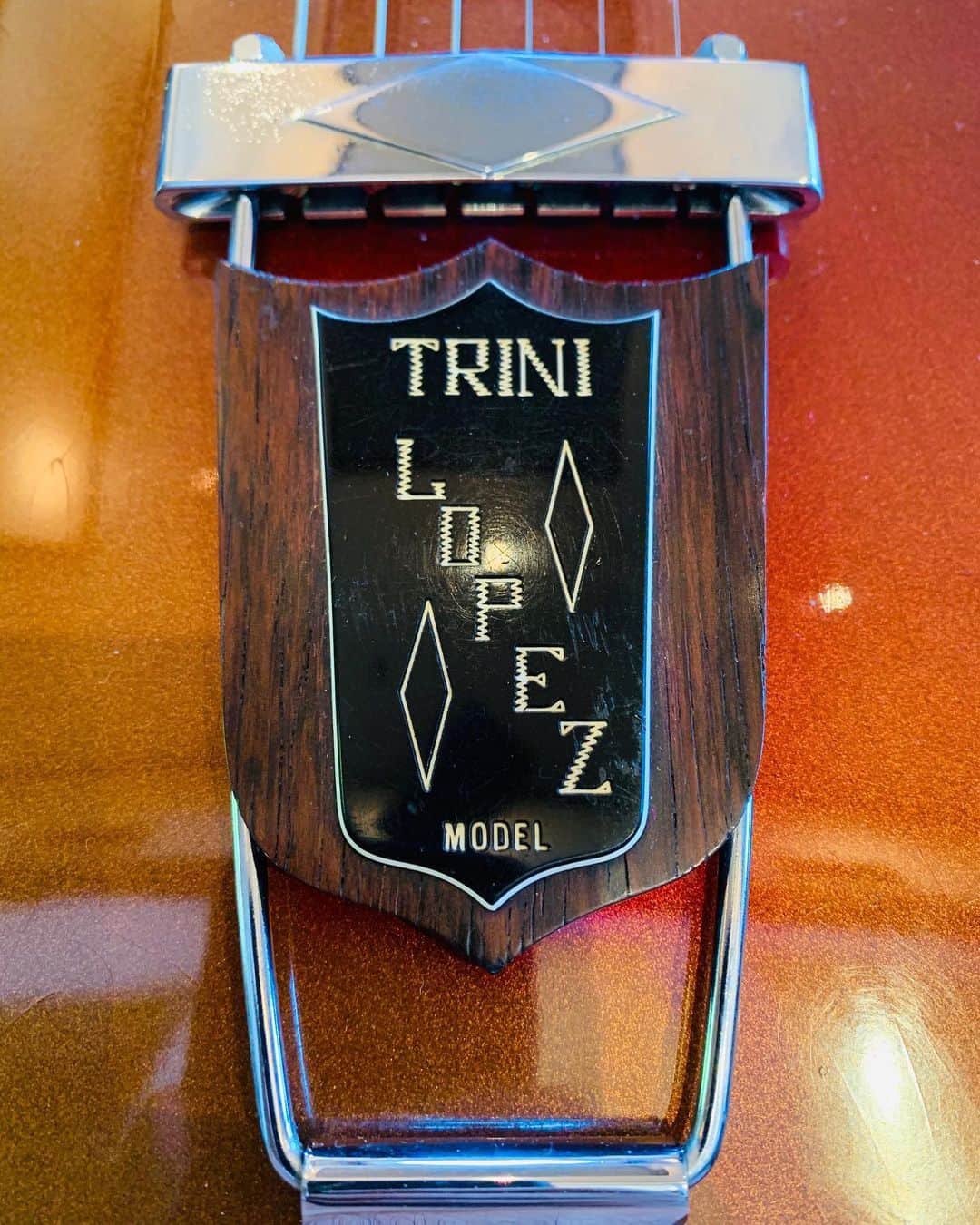 のインスタグラム：「Today the world sadly lost yet another legend, Trini Lopez. Trini not only left a beautiful musical legacy of his own, but also unknowingly helped shape the sound of the Foo Fighters from day one. Every album we have ever made, from the first to the latest, was recorded with my red 1967 Trini Lopez signature guitar. It is the sound of our band, and my most prized possession from the day I bought it in 1992. Thank you, Trini for all of your contributions. You will be missed by many, remembered by all.   RIP Trini Lopez」