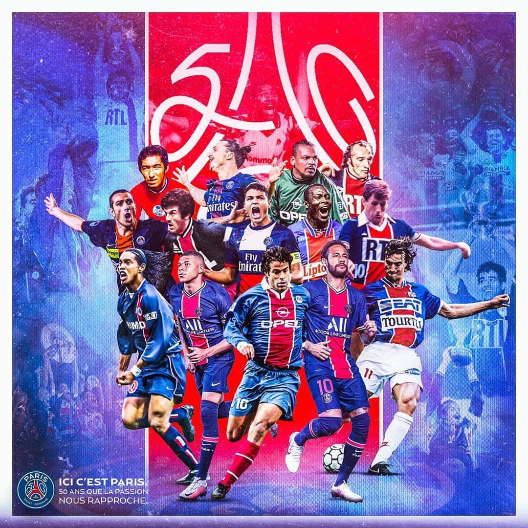 パリ・サンジェルマンFCさんのインスタグラム写真 - (パリ・サンジェルマンFCInstagram)「Paris Saint-Germain celebrates its 5️⃣0️⃣th birthday today! ❤️💙 Le Paris Saint-Germain célèbre ses 5️⃣0️⃣ ans aujourd’hui ! ❤️💙 . 𝟭𝟮.𝟬𝟴.𝟭𝟵𝟳𝟬  𝟭𝟮.𝟬𝟴.𝟮𝟬𝟮𝟬 . #WeAreParis」8月12日 9時02分 - psg