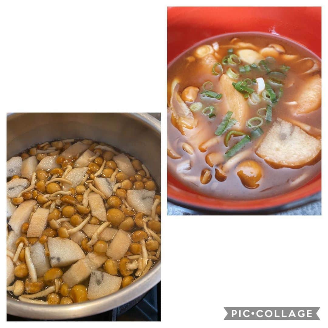 早見優さんのインスタグラム写真 - (早見優Instagram)「Miso, made by fermented soy beans, has so many health benefits! Rich in minerals and a good source of vitamins B, E, and K.  Made miso soup with nameko mushrooms and lots of long onions. Great way to start the day! Will a bowl of miso soup a day keep the doctor away? 身体に良いお味噌汁。 何よりも美味しいですね！ お味噌は、赤だし派？ 合わせ味噌派？白味噌派？  #お味噌 #お味噌汁  #miso #misosoup #stayhealthy #healthy #japanesefood #fermentedfoods」8月12日 9時42分 - yuyuhayami