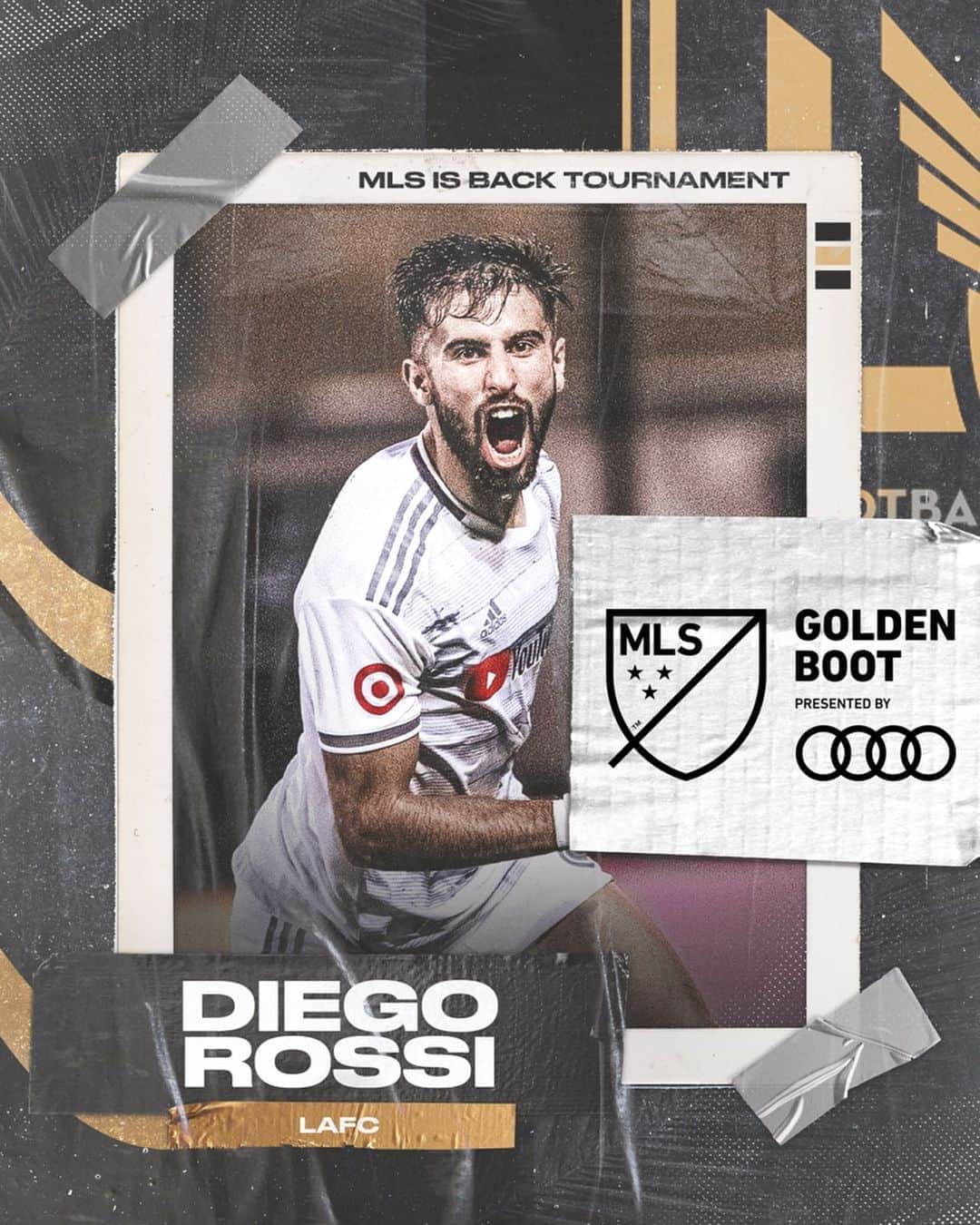 Major League Soccerさんのインスタグラム写真 - (Major League SoccerInstagram)「On target 7 times. 🎯 @diegorossi9 is the winner of the Golden Boot pres. by @audi!  . . To further its support of MLS Academies, @audi will contribute $10,000 to the LAFC Academy in recognition of Diego Rossi, the #MLSisBack Tournament Golden Boot winner.」8月12日 12時09分 - mls