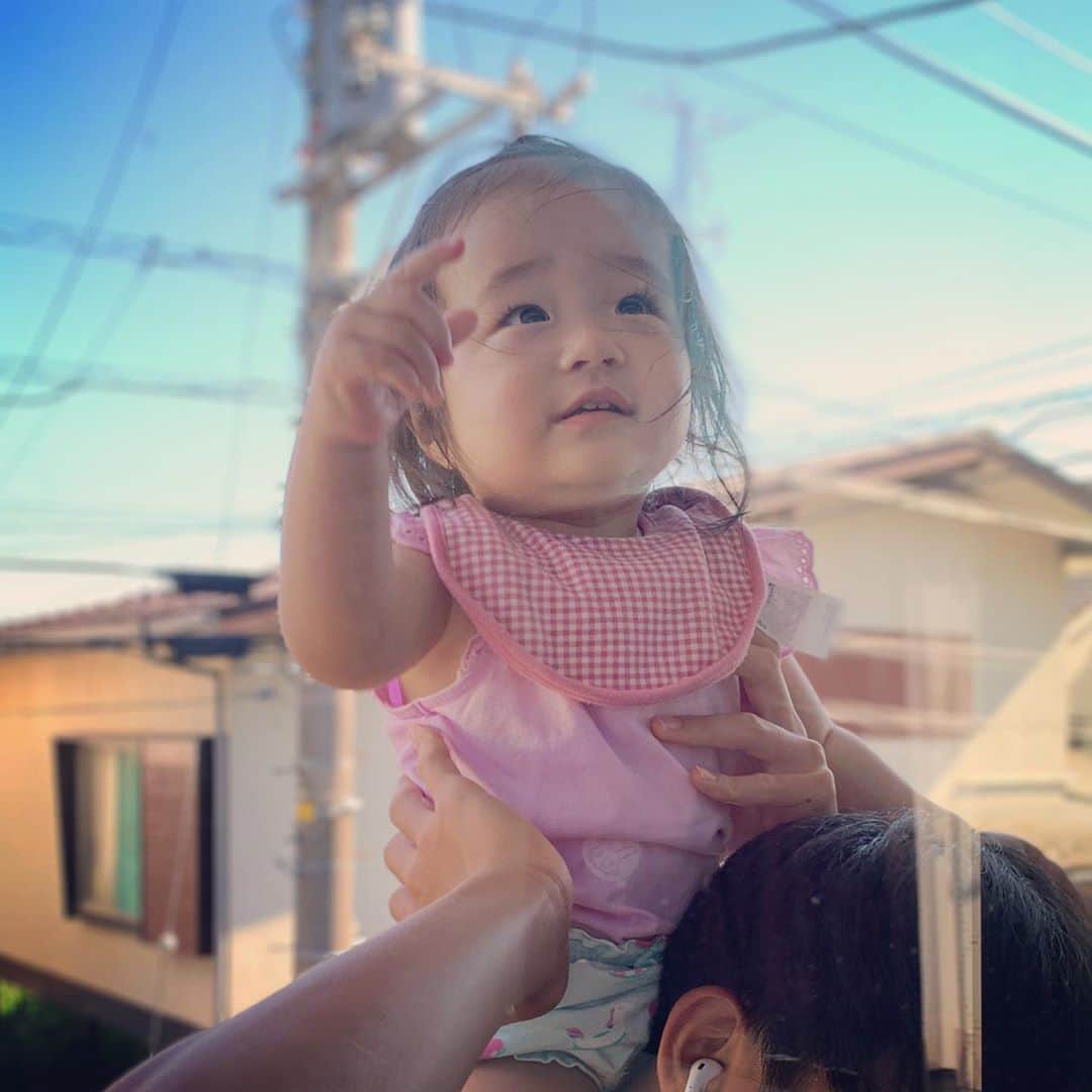 しほの涼のインスタグラム：「産まれて初めて、セミを見ました。 娘ちゃん興味深々でセミを指差して ん❓って言ってた🤣🤣 まだ虫とかわからないもんね、ママはセミ無理😇😇 死んでると見せかけてバタバタなるのが心臓に無理😇😇 確か旦那が死んでるかどうかは足を見ればわかるって言ってた気がするけど忘れた😇 #1歳 #蝉 #子供ってセミ好きだよね #虫無理 #赤ちゃん #初めての夏 #一歳女の子 #女の子コーデ #女の子ベビー #女の子ママ #女の子のママ」
