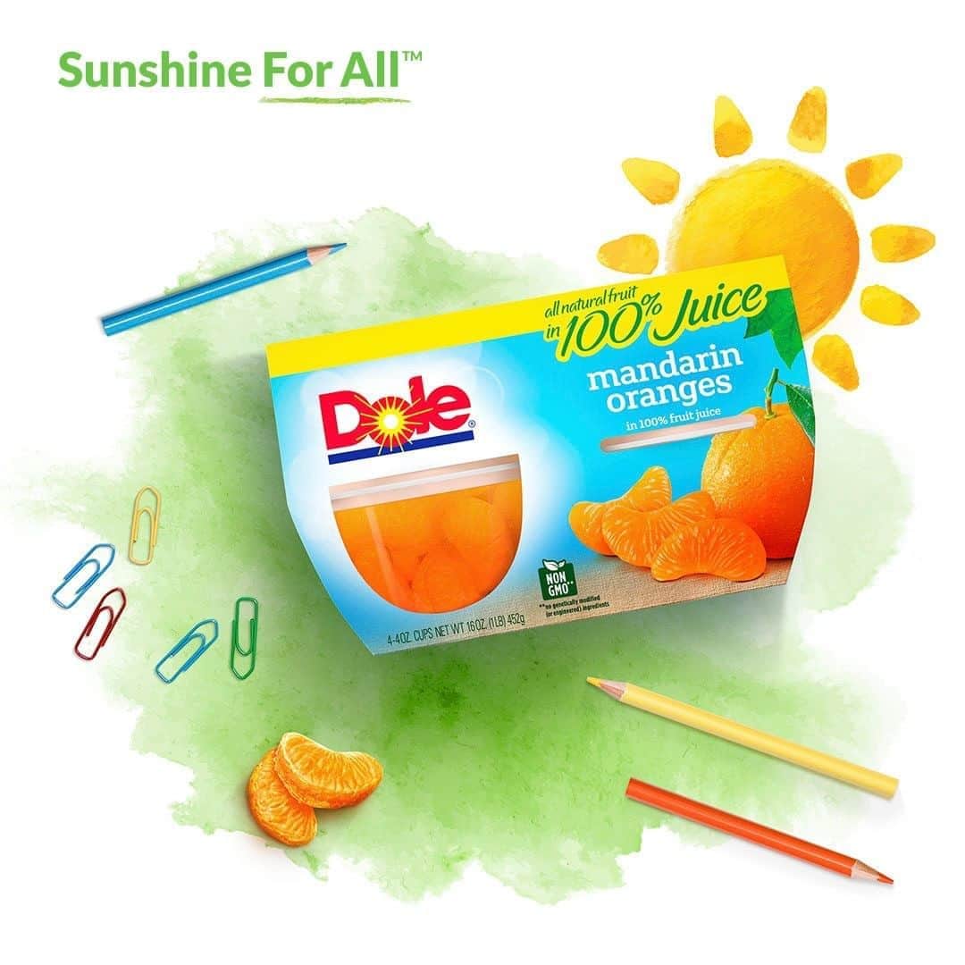 Dole Packaged Foods（ドール）のインスタグラム：「Our Mandarin Fruit Bowls don’t have to be in a lunchbox to be the perfect school time snack. But if you want it to be for old time’s sake, we won’t say anything. 😉」
