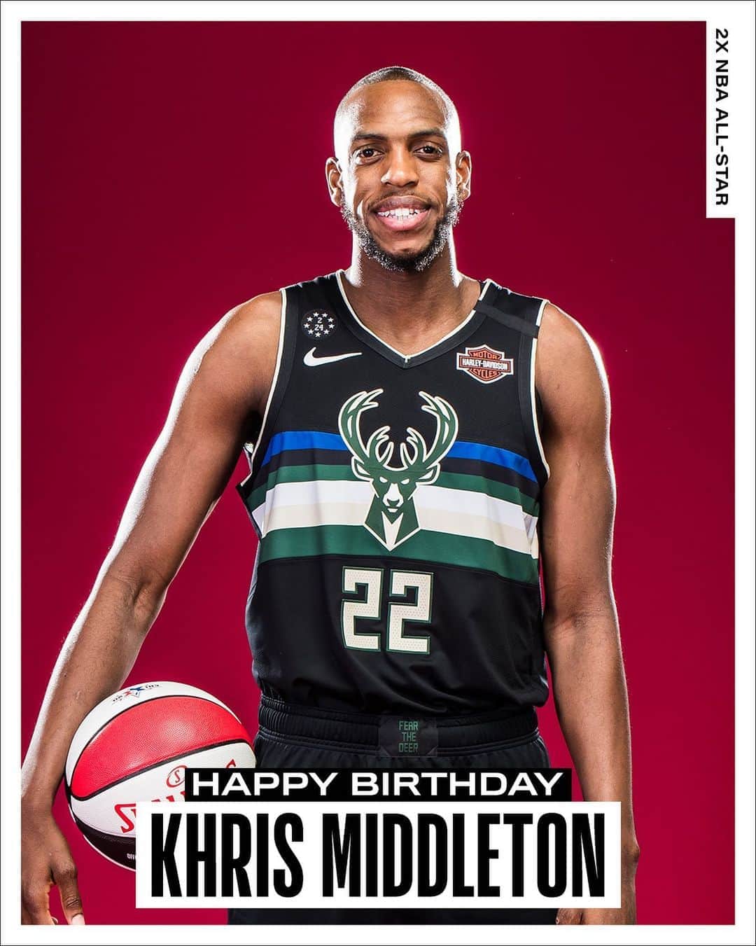 NBAさんのインスタグラム写真 - (NBAInstagram)「Join us in wishing @k_mid22 of the @Bucks a HAPPY 29th BIRTHDAY!   #NBABDAY #FearTheDeer」8月12日 22時30分 - nba