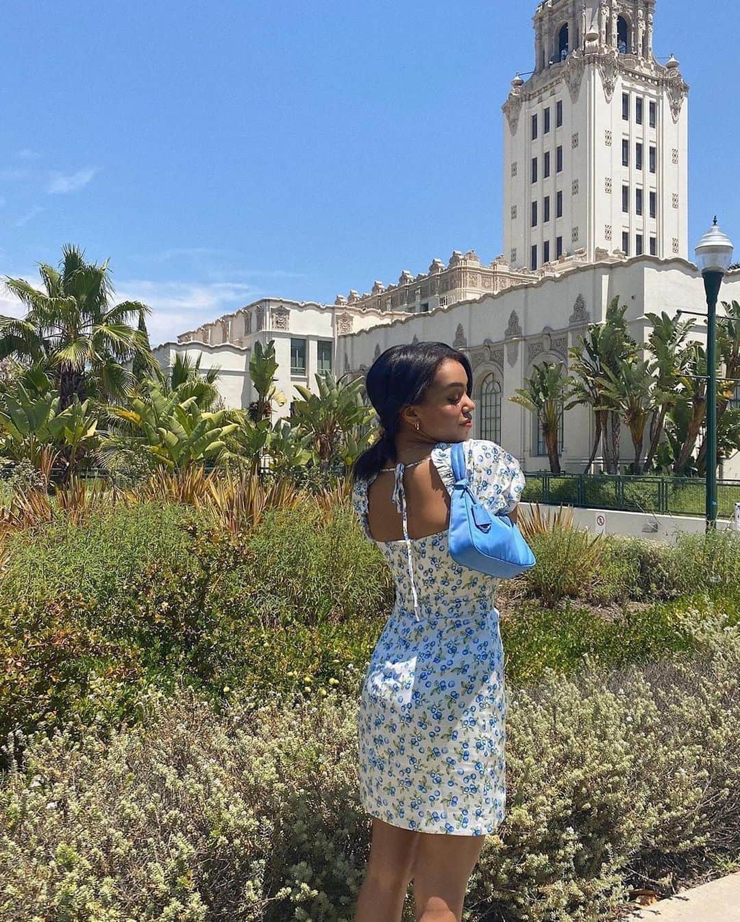 エイミー・ソングさんのインスタグラム写真 - (エイミー・ソングInstagram)「Blueberry baby @daphneblunt in the Beverley Mini Dress」8月12日 22時36分 - songofstyle