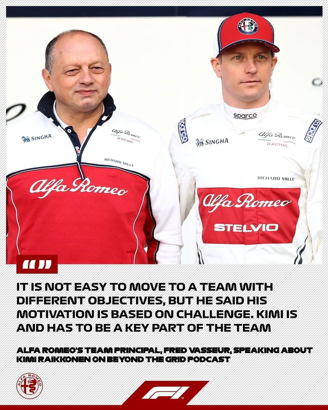 F1さんのインスタグラム写真 - (F1Instagram)「Looking back on Kimi Raikkonen's move to Alfa Romeo 👀 . Their Team Principal, Fred Vasseur, spoke about Kimi's move from Ferrari and his importance to the team as they look to improve on their recent finishes . Listen to the full podcast on F1.com 🎧 . #F1 #Formula1 @kimimatiasraikkonen @alfaromeoracing #Motorsports #Podcast」8月12日 22時49分 - f1