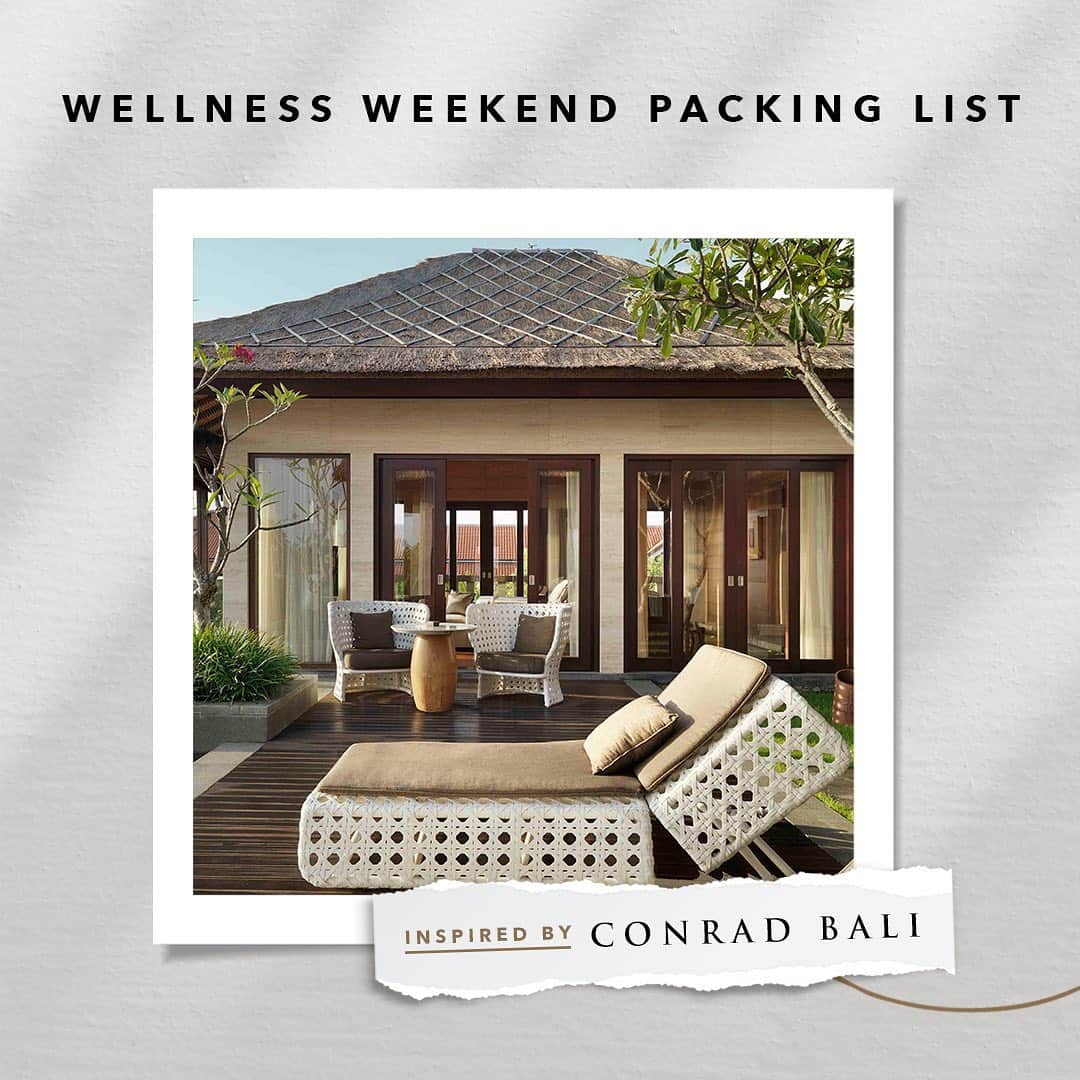 Conrad Hotelsのインスタグラム：「An entire weekend to relax and reconnect? Yes, please! This is what we’ repacking for maximum zen: - Swimwear - Scented travel candle - E-reader loaded with new reads」