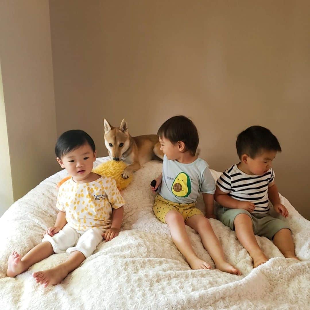 ヘリム・パクさんのインスタグラム写真 - (ヘリム・パクInstagram)「- 남자친구둘 사이에 끼어서, 제일 신나게 논 리아👶🏻😅 @luv_gene 이모 둘째동생 낳고 또 놀자💛 . . . #리아 #황금개띠 #시애틀맘」8月13日 9時59分 - iam_hyepark