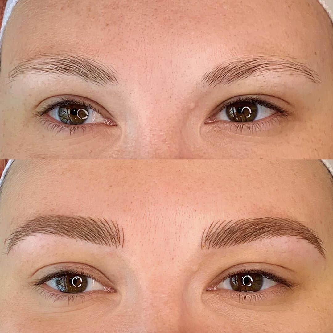 Haley Wightさんのインスタグラム写真 - (Haley WightInstagram)「Before & After Microblading 🖤  Interested in getting Microblading by me? Just call the studio at (971)337-5401 or visit our website at studiomeraki.net 😊 . . #microblading #cosmetictattoo #brows #eyebrows #portland #oregon #microbladedeyebrows #microbladed #meraki #ombrebrows #microblade #portlandmicroblade #portlandmicroblading #oregonmicroblade #oregonmicroblading」8月13日 10時05分 - cosmobyhaley