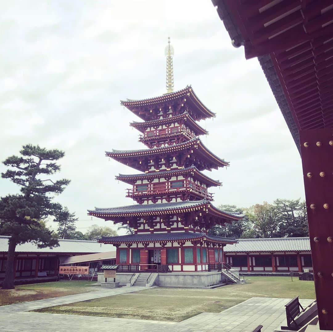 のインスタグラム：「. . 続いては、薬師寺。 . . #薬師寺 #奈良 #奈良観光 #奈良県 #国宝 #斑鳩 #歴女 #歴史好きな人と繋がりたい  #日本 #世界遺産 #世界遺産巡り #寺社仏閣 #金堂 #東塔 #大講堂 #重要文化財 #寺 #worldheritage #japan #shrine #temple #buddhisttemple  #travel #beautifuljapan #nara」