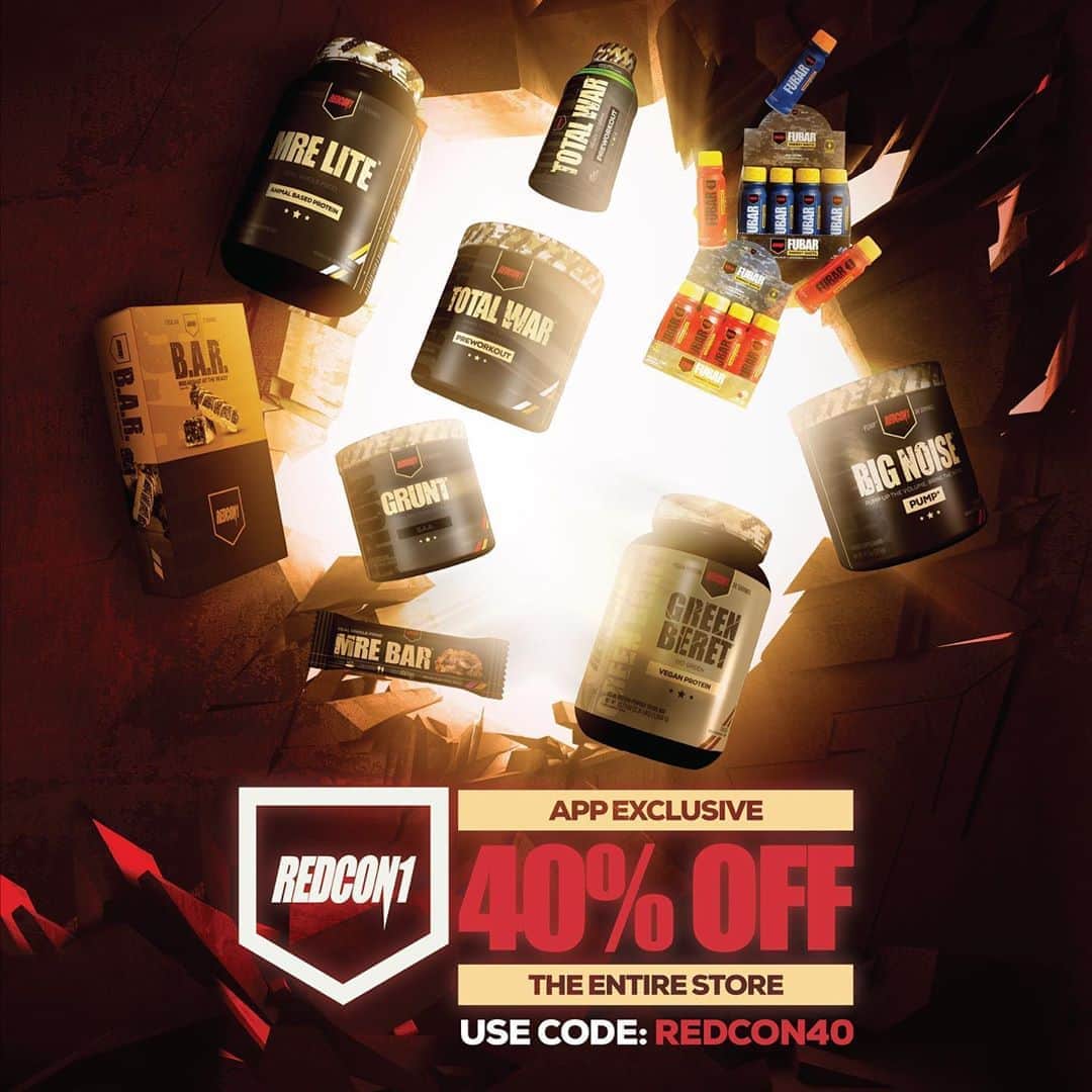 セージ・ノースカットのインスタグラム：「Don’t miss @redcon1 big 40% off sale Today Only! 40% off everything! Click the link in my bio」