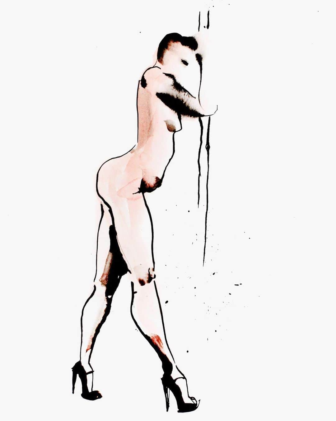 FKAツイッグスのインスタグラム：「***TAKEOVER*** ELSC have been organising events since 2013, the longest running of which is @lifedrawingwithelsc We wanted to create our own working conditions, invite new audiences into the club, whilst updating the power relationships between artist & muse. True to our East London roots, the class is based in Shoreditch at an ex-strip pub: @crownandshuttle. Organisers are strippers who are also artists. The poses are dynamic and fast paced, involving breath-taking aerial pole tricks. We distill sexual entertainment, feminism, art, activism and feats of athleticism all in one session. The entire business is self-funded & self-sustaining; we pay models well above the average rate for regular life modelling to reflect their talent & labour. We only have one rule: all models must have worked as a stripper or SWer at some point. We have created alternative work for members of our community outside of the regular business model of strip clubs. We also use the class as a vehicle to de-stigmatise & de-mystify the sex industry – in 2019 we partnered up with Late Nights at the Royal Academy of Arts @royalacademyarts to host a pop-up class in their prestigious life drawing room. Due to Covid we’ve moved the class online. Using web technology brings new challenges around digital safety, but also opportunities to build a new creative environment. While performing to the webcam, interacting with viewers and taking requests for poses, we reference the visual language of online SW. We also have a Q&A section of the class centring SWer voices as well as their image. Chair poses, clear plastic heels courtesy of @pleasershoes and stripper outfits feature throughout. Life drawing is just part of our broader vision for ELSC. Our ultimate goal would be to run our own venue offering a multitude of different events, reimagining the space of a strip club and reclaiming power and control over our image, labour and erotic capital. Follow @lifedrawingwithelsc for more info. .. Models: @samantha.ssun @sasha_diamondpole @rosetequilarose @jordankensley Artists: @symons.ink @aaronjacobjones @r0sejam @frankgambinoart @svetlanalierre」