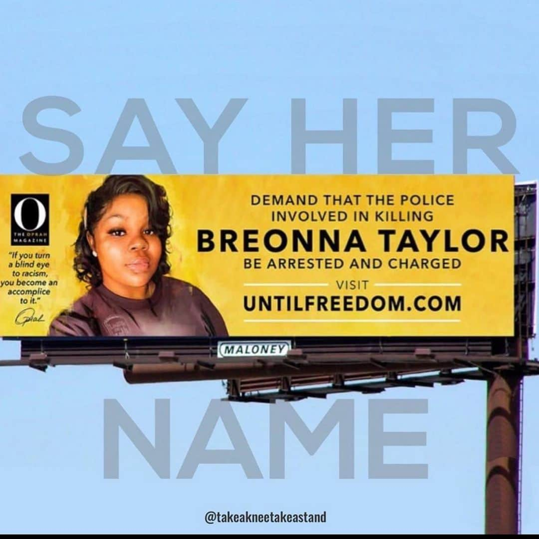 ヒル・ハーパーさんのインスタグラム写真 - (ヒル・ハーパーInstagram)「More than 26 billboards across Louisville, KY, to demand justice for #BreonnaTaylor. NBA players use media availability to steer conversation toward Breonna Taylor, social justice and like this, many initiatives across the nation.   Breonna Taylor, a 26-year-old EMT, was shot and killed by police in her home in Louisville, KY, on March 13. None of the officers involved have been charged with a crime. Officer Brett Hankinson was fired, while officers Jon Mattingly and Myles Crosgrove were placed on administrative leave.  It’s been more than 150 days without justice.  To get involved: link in bio  art @takeakneetakeastand   #breonnataylor #sayhername #breonnataylorwasmurdered #justiceforbreonna #blm #blacklivesmatter #takeactions #takeastand #takeaknee #standup #justiceforbreonnataylor #oprah #oprahmagazine #breonnataylorslifematters」8月13日 6時44分 - hillharper