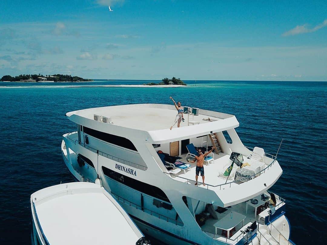 Rachel Apollonioさんのインスタグラム写真 - (Rachel ApollonioInstagram)「Our home for a few days! So lucky ✨🙏🏽 #livingaboard 💙🇲🇻 @maldives.pirates」8月13日 7時08分 - rachelapollonio