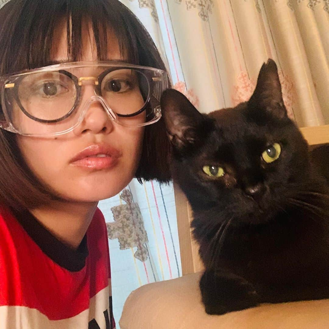 秋吉織栄（宮内かれん）さんのインスタグラム写真 - (秋吉織栄（宮内かれん）Instagram)「メガネ👓上からかけられる🥽 . . . #アイシールド  #フェイスシールド  #おはよう  #猛暑日  #熱中症気をつけて  #コロナウイルスが早く終息しますように」8月13日 7時34分 - orie.oliiiiie.olivia