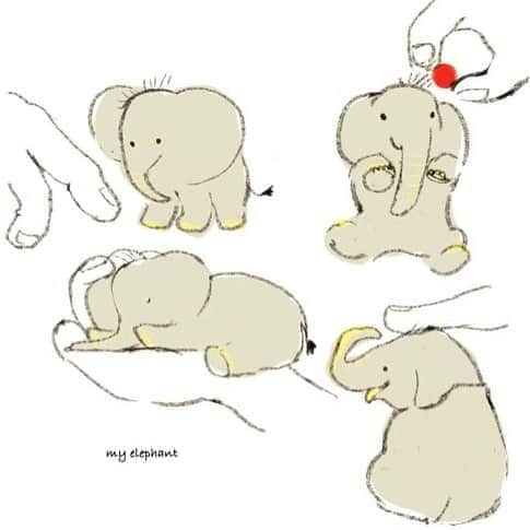 momoroさんのインスタグラム写真 - (momoroInstagram)「昨日は世界象の日  #elephant #illustration #momoro#ももろ#イラスト#ぞう」8月13日 8時00分 - momoro6666