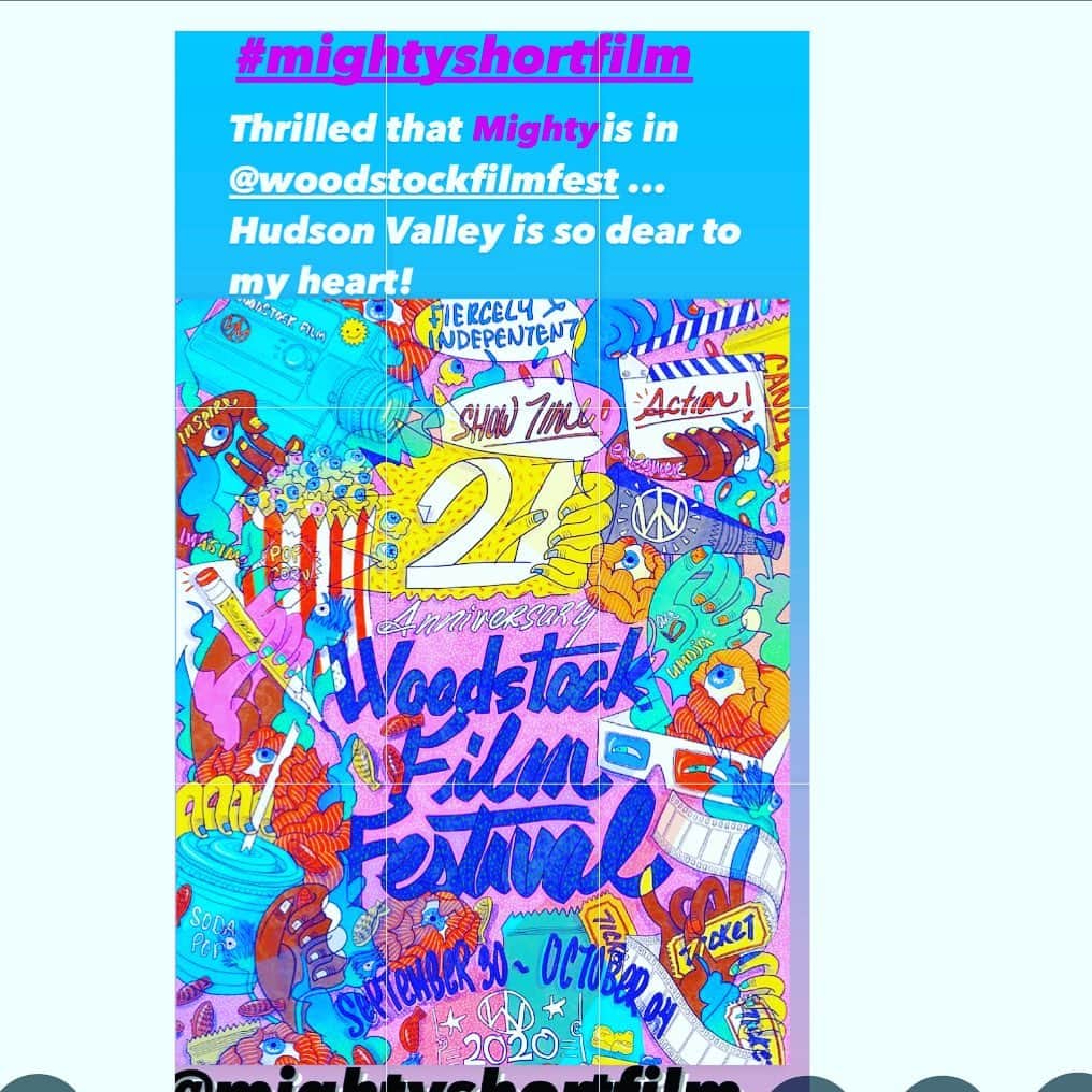 ローラ・グラウディーニのインスタグラム：「Look! “Mighty” is streaming in @woodstockfilmfest 9/30 ... I couldn’t be happier as I ❤️ The Hudson Valley. (Tickets available online)  #mightyshortfilm @mightyshortfilm  #womenfilmmakers #indiefilm #womenmakingfilms #bardalumni」