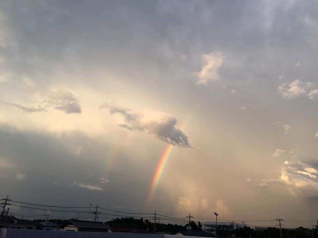 小林由佳さんのインスタグラム写真 - (小林由佳Instagram)「#虹 #🌈 #雨上がり  その2。よーく見ると2本👀」9月11日 8時09分 - ykp_qkb