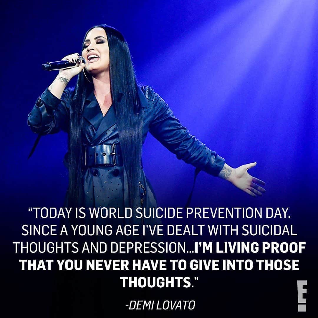 E! Onlineさんのインスタグラム写真 - (E! OnlineInstagram)「"I’m here for you always, you are not alone."- @ddlovato ❤️ #WorldSuicidePreventionDay (📷: Getty)」9月11日 8時16分 - enews