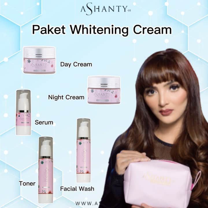 ASHANTY BEAUTY CREAM OFFICIALのインスタグラム：「Kenali kondisi kulit wajah dan berikan perawatan wajah yang tepat. Jika kulit wajah kamu termasuk dalam kondisi wajah yang kering dan kusam Ashanty Beauty Cream Whitening Series jadi pilihan yang tepat. Dengan formula khusus yang mampu membuat wajah menjadi lebih bersih, cerah, berseri, lembut dan lembab 🌸  Satu paket whitening cream series : • Day Cream • Night Cream • Facial Wash • Face Toner • Serum • Exclusive Pouch   Gunakan rutin setiap pagi dan malam hari, istirahat cukup, perbanyak konsumsi air putih, buah dan sayur serta lakukan olahraga ringan dan dapatkan hasil kulit wajah idaman. _________________________________ Informasi dan pemesanan : WA: 081293823950 WA: 085781140354 WA: 081287388885 WA: 087778489900 FAST RESPONS CLICK LINK yang ada di Bio IG @ashantyid 🌸✨ _________________________________ #ashantybeautycosmetics #beauty #cosmetics #brandlocal #kosmetikhalal #makeup #kosmetikartis #ashanty #thehermansyah #beautyvlogger #jualkosmetikmurah #kosmetikmahal #kosmetikbagus #ashantyid #keluargaasix #ashantyhermansyah #mua」