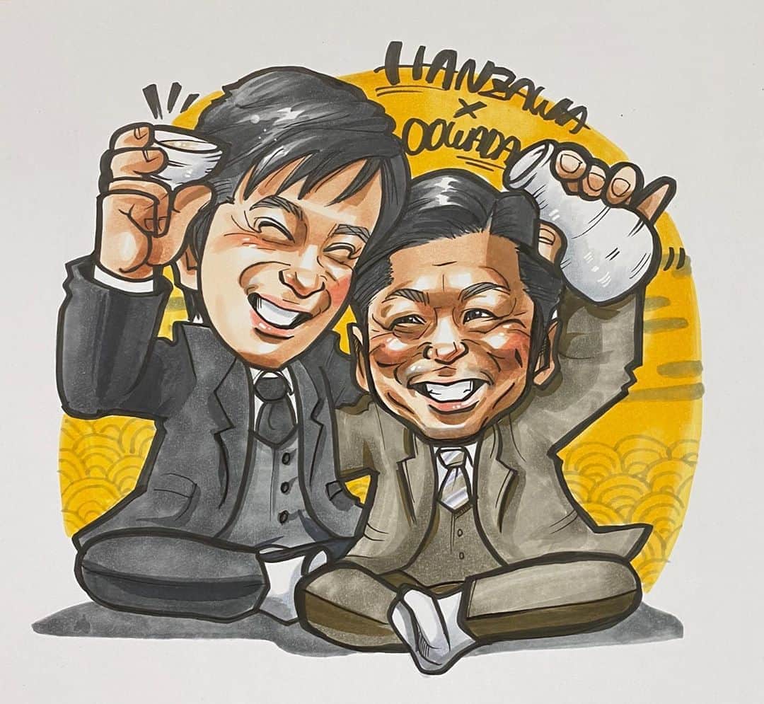 似顔絵★𝗚𝗢𝗥𝗜𝗞𝗜𝗡𝗚のインスタグラム：「.  . . この前の、 半沢直樹のキャストの皆さんの 生放送みてて、 堺雅人さんと、香川照之さんって 普段は仲良しなんだろナァァーーー💕って みてて思ったww  . . . ほんとお二人だけではなく、 みなさんだけど、 一緒に何かを作り上げていく仲間って素敵だなって思うーーー😭❤️❤️  . して、堺さんの笑顔の癒し半端ないです💕w  . この似顔絵やさんをするまでは、 色んな方と協力しあって仕事してきたから懐かしくも、 寂しくもなったりもしたww❤️ いいなぁーって❤️  . .  一緒に目標に向かって何かをなしとげたあとの、飲み会が何より楽しくて好きだったなーwww🍻❤️❤️ 何の話w  . .  .  ❌❌現在は、予約受付終了してます❌❌ 。 . . .  2020年度ご予約のお客✨ 現在70番までの方へ案内中です🌟✨💕 DMの確認いただきgmailへ返信宜しくお願い致します🙇‍♀️🌟✨✨ . . . .  次回の予約応募は、2020年のご予約分を書き終える予定の 来年春から夏頃の、、、予定です。 ※あくまでも予定なので前後します🙇‍♀️ . . . .  オーダー再開の際には 人数制限あるため必ず予約ができるわけではございません。 そのことも踏まえた上で 次回ご検討いただけると嬉しいです(^^) . . また、結婚式の使用を考えてくださる方も多いです✨  前々からお伝えしていますが、 基本的に予約順に対応しているため、 近々の納期を希望される方は、 対応できないこともあるので、 あらかじめご了承ください💦 . . . . . ※今回予約が取れた方へ※ . .  写真がまだ用意できてない、入金が遅れそうなど、状況により、順番が前後することもございます‼️ あらかじめご了承ください。 。 . . . また、芸能人、キャラクターのオーダー、パロディ風オーダーはお断りしています。  芸能人については、ご本人様に直接プレゼントなどはOKです。 . . . . . . 💰料金表は過去投稿記事みてね❤💰 . . . . . ➡️ハッシュタグ⇨ goriking117料金表2019⬅️ . . ✨✨✨✨✨✨✨✨✨✨✨✨✨✨✨✨ @by.goriking のアカウントでは、 過去書かせて頂いたお客様方からの、 似顔絵のその後のお写真をいただき、 投稿しております^ - ^❤️❤️ 玄関に飾ってある似顔絵、 渡した瞬間のお写真、 ご本人とのお写真などなど💕 いろんな場面でのお写真お待ちしております^ - ^✨⭐️ . . . .  .  #似顔絵#pencildrawing#drawing#pencil#illust#painting#art#artwork#絵描きさんと繋がりたい#似顔絵師#gorikingの似顔絵屋さん#hanzawanaoki#堺雅人#香川照之#倍返しだ#恩返しです#やられたらやり返す#日曜ドラマ#歌舞伎俳優#顔芸#ドラマ#仲間#半沢直樹#半沢#大和田常務#comicart#anime#animeart#comicartist#animejapan」