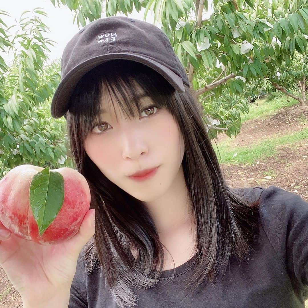 仙石みなみさんのインスタグラム写真 - (仙石みなみInstagram)「. ももちゃん🍑 . #桃 #peach #fruits #newera #newera_ai #love」9月7日 16時02分 - sengoku_minami