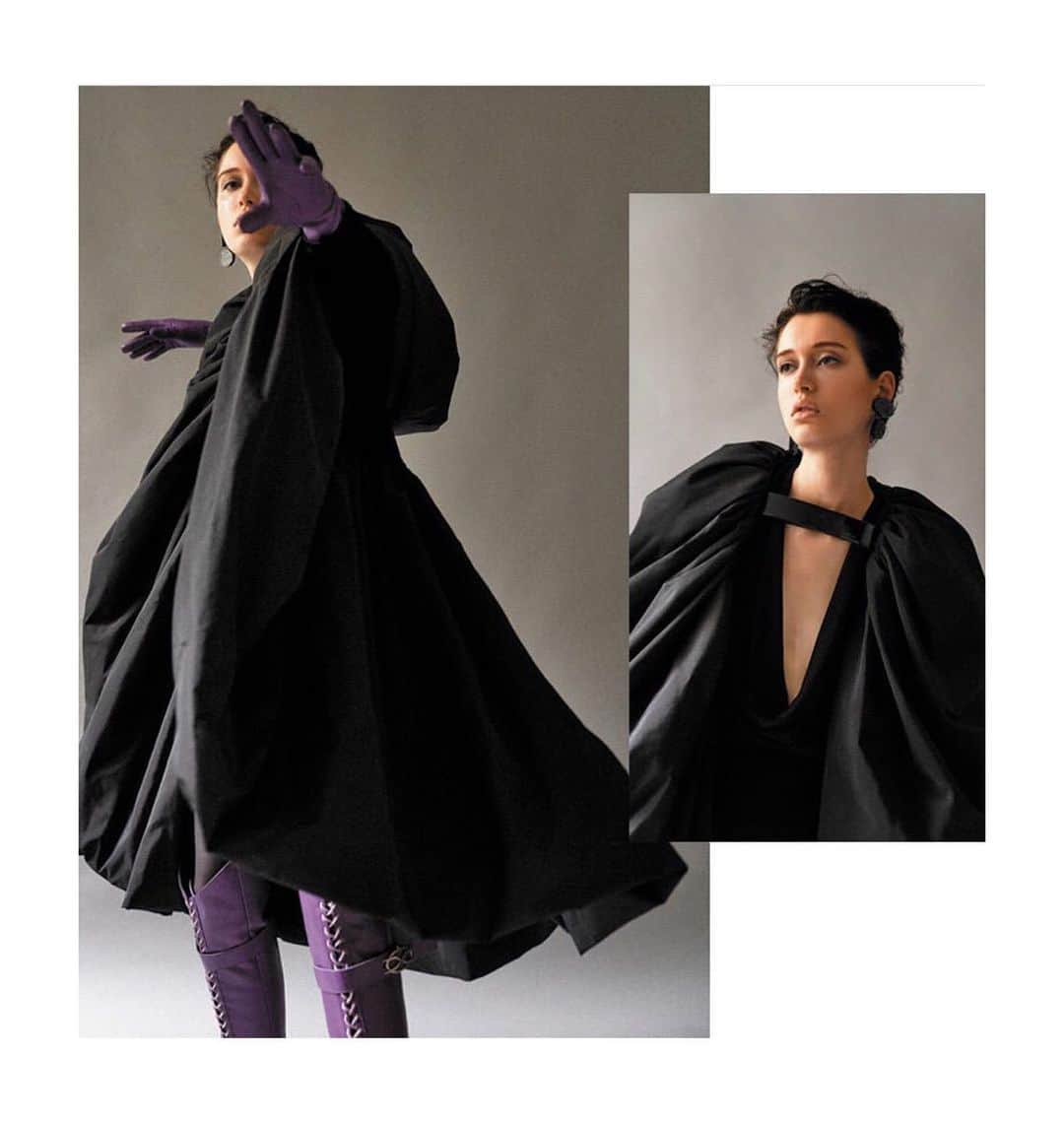 ギラロッシュのインスタグラム：「Flavia wearing the FW TRANSFORM 20.21 HOMEMADE Collection by #richardrene in @marieclairearg - shot by @clemensklenk - styled by @sabine.groza - Model @flaviadeleu #guylarocheparis #guylaroche #parisfashionweek #pfw #fhcm #fhc #style #paris #fashion @icinsightcommunications」