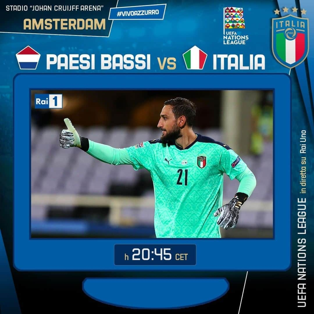 サッカーイタリア代表さんのインスタグラム写真 - (サッカーイタリア代表Instagram)「#Nazionale 💙  🇳🇱 #PaesiBassiItalia 🇮🇹  ⏱ 20.45 🏟️ Stadio “Johan Cruijff ArenA” di #Amsterdam ⚽️ #NationsLeague #UNL 📺 #RaiUno  #Azzurri #NEDITA #VivoAzzurro  #Azzurri 💙  🇳🇱 #NetherlandsItaly 🇮🇹  ⏱ 20:45 CEST 🏟️ Johan Cruijff ArenA in #Amsterdam ⚽️ #NationsLeague #UNL  #NEDITA #VivoAzzurro」9月7日 16時29分 - azzurri