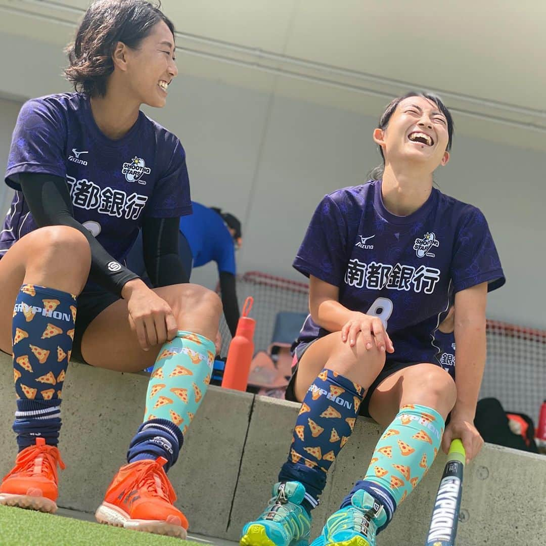 野村香奈のインスタグラム：「🍕🍕🍕🍕🍕🍕🍕🍕﻿ ﻿ @gryphonhockey_japan ﻿ @gryphonhockey_life ﻿ @fhe_shibuya﻿ @yulp___dat ﻿ ﻿ #gryphon #makeunimpact #癖﻿ #🍕#pizza #hockey」