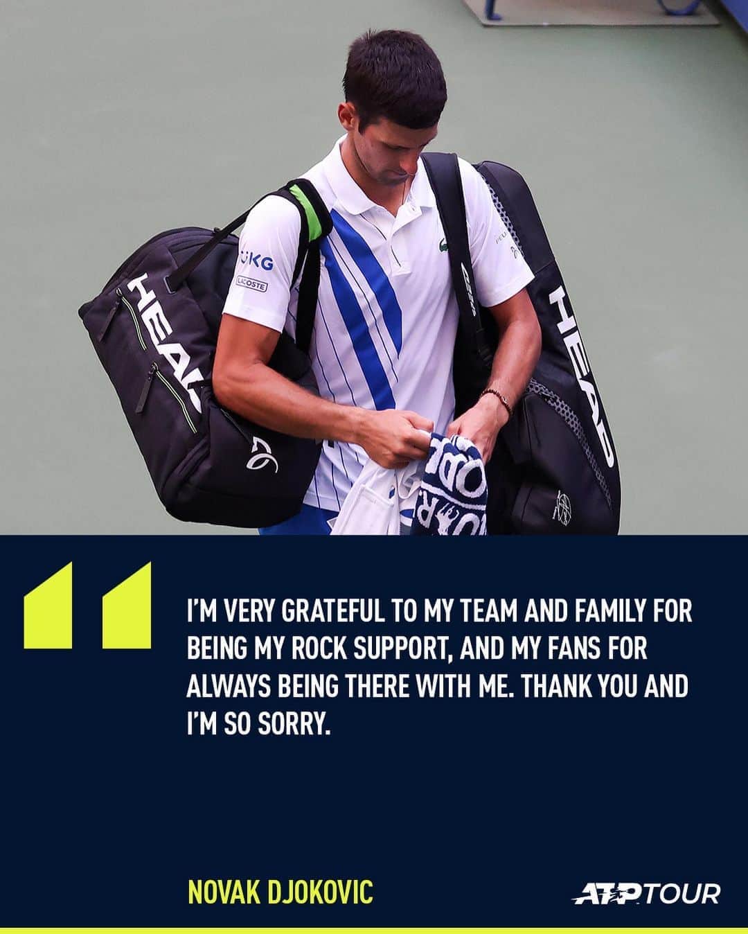ATP World Tourさんのインスタグラム写真 - (ATP World TourInstagram)「Statement from Novak Djokovic #USOpen」9月7日 8時21分 - atptour