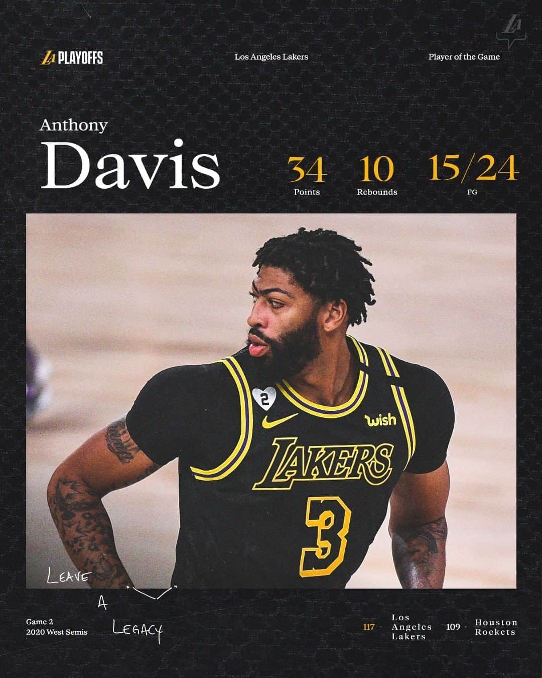 Los Angeles Lakersさんのインスタグラム写真 - (Los Angeles LakersInstagram)「Series even. #LakersWin」9月7日 12時09分 - lakers