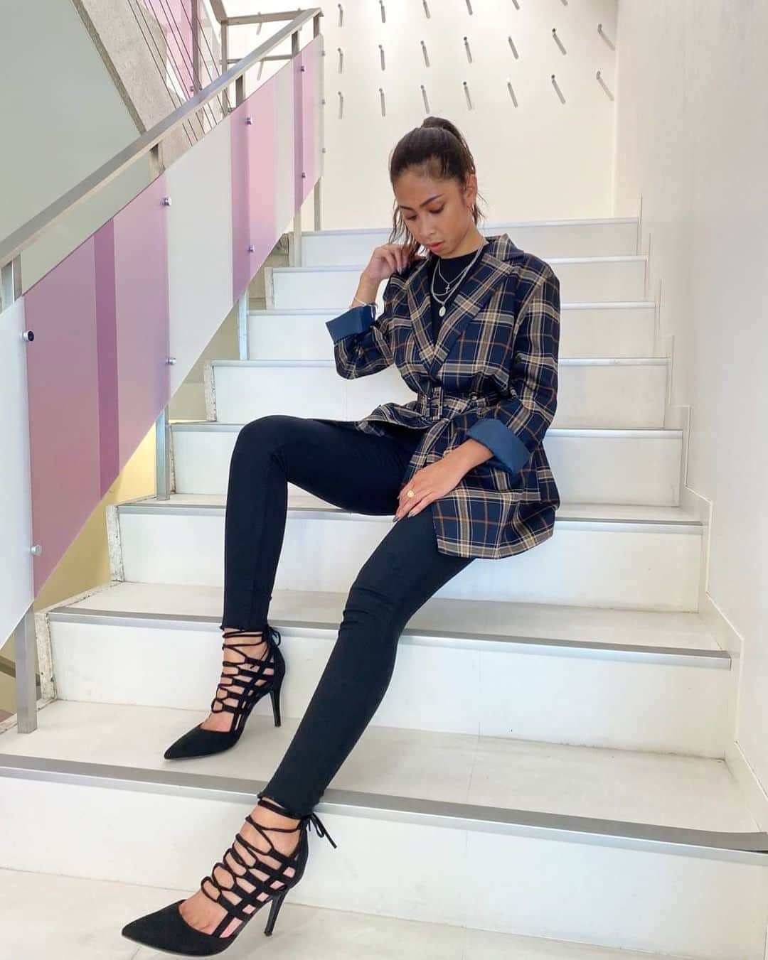 のインスタグラム：「#egoistsnap #blogger MEGUMI 164cm LUMINE EST SHINJUKU STAFF ・ MUST BUY CODE ・ JACKET/¥10,980+tax BOTTOM/¥8,980+tax SHOES/¥11,980+tax ・ ・ #egoist#fashion#shinjuku#staff#snap#ルミネエスト新宿#エゴスナップ#コーディネート#マストバイ#エゴ#エゴイスト#カラー#コーデ#ファッション#トレンド」