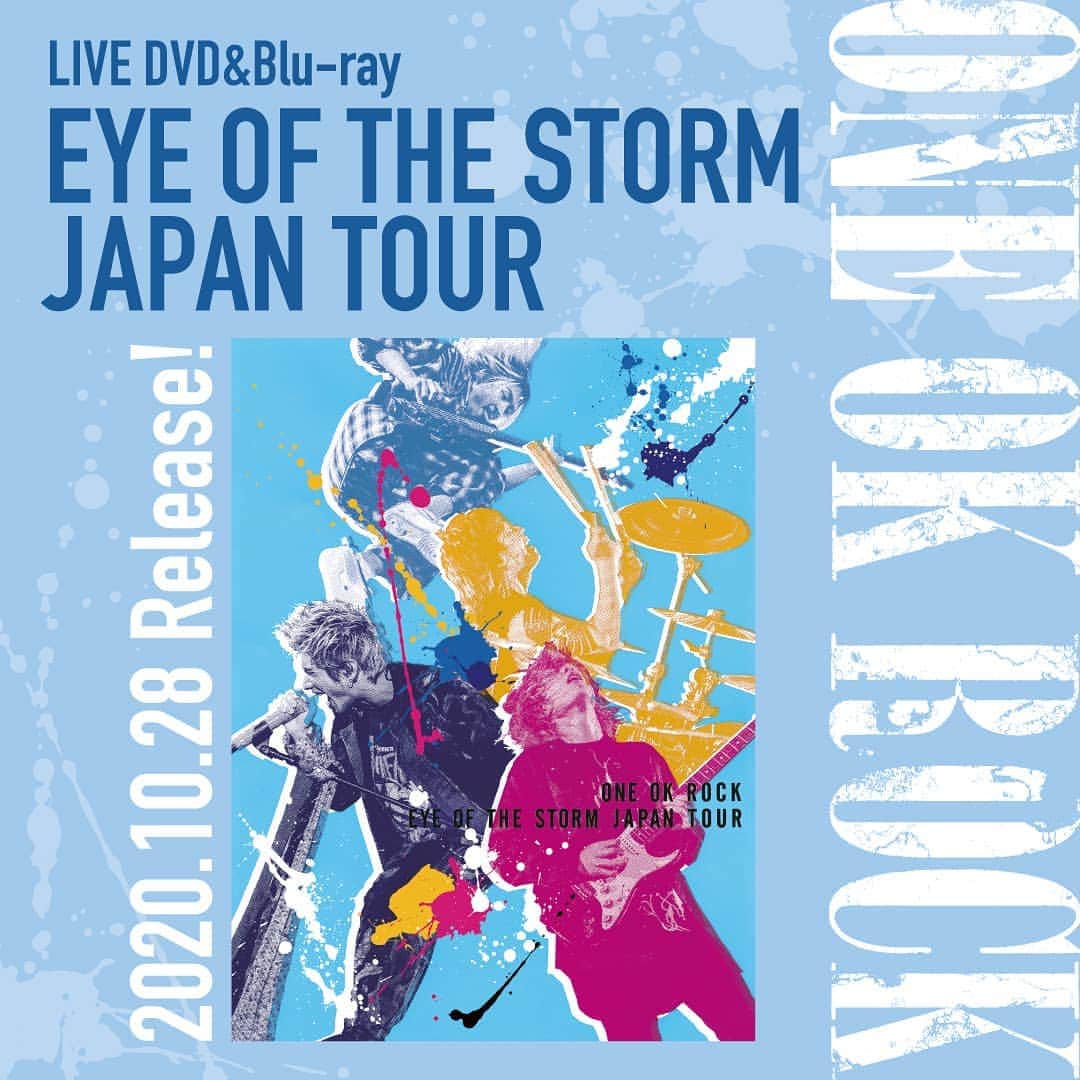 ONE OK ROCK WORLDさんのインスタグラム写真 - (ONE OK ROCK WORLDInstagram)「昨年より全国で開催し30万人を動員した『” EYE OF THE STORM” JAPAN TOUR』の映像作品が10/28発売決定！     アルバム「Eye of the Storm」を携えた全国アリーナツアーの映像作品『ONE OK ROCK “EYE OF THE STORM” JAPAN TOUR』の発売が10月28日に決定した。     『ONE OK ROCK “EYE OF THE STORM” JAPAN TOUR』は、2019年9月22日からスタートしたツアーで、本作品は2020年１月に開催した横浜アリーナ公演が収録されている。     今作も100ページにも及ぶブックレットが付属し、メンバーの撮り下ろし写真、コメンタリーやライブレポートなど、読み応えのある内容となっている。  https://www.oneokrock.com/jp/news/3254 #oneokrockofficial #10969taka #toru_10969 #tomo_10969 #ryota_0809 #fueledbyramen #eyeofthestorm #eyeofthestormjapantour20192020」9月7日 12時34分 - oneokrockworld