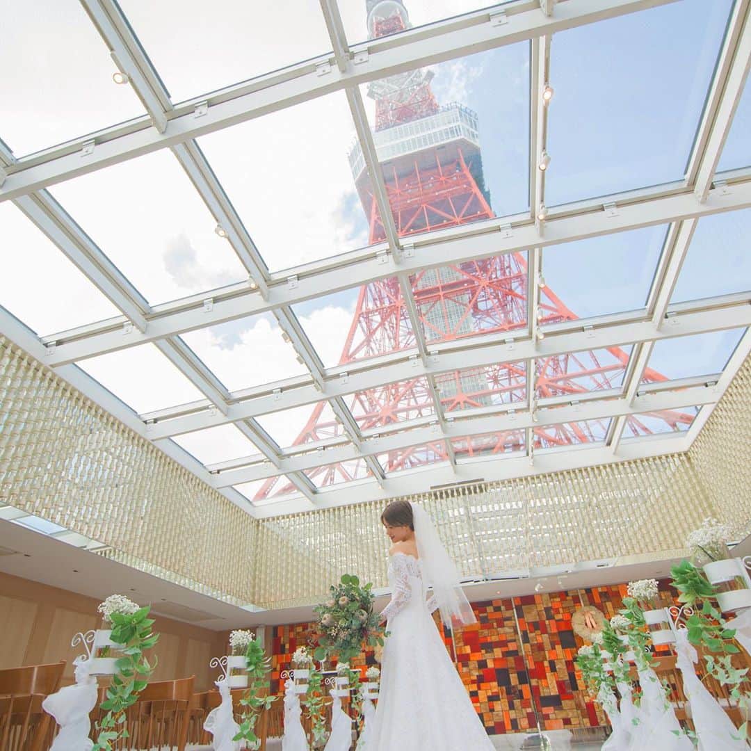 東京タワーの麓の結婚式のグルメインスタ