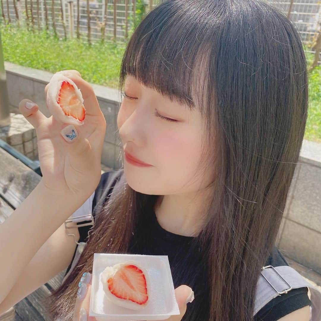 八木ひなたさんのインスタグラム写真 - (八木ひなたInstagram)「ずっと食べたかったフルーツ大福屋さん🍓🥭  フルーツが大きくて生地がもちもちしててあんこ感が少なくて本当に美味しかった🥺  フルーツ好きにはたまらん！！ また早く行きたい〜  #フルーツ大福」9月7日 14時26分 - yagihinata