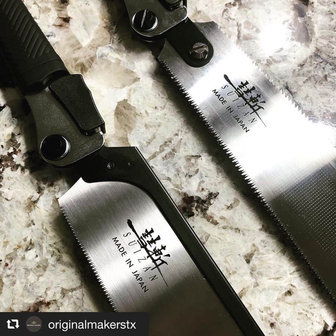 SUIZAN JAPANさんのインスタグラム写真 - (SUIZAN JAPANInstagram)「Thank you for posting our saws! Glad you love them!!﻿ ﻿ #repost📸 @originalmakerstx﻿ I tried this saws about a month ago and I felt in love with them so I had to get my own Suizas Japanese folding Ryoba pull saw and Dozuki dovetail saw #handsaw﻿ ﻿ #suizan #suizanjapan #japanesesaw #japanesesaws #japanesetool #japanesetools #craftsman #craftsmanship #pullsaw #ryoba #dozuki #dovetail #flushcut #woodwork #woodworker #woodworkers #woodworking #woodworkingtools #diy #diyideas #japanesestyle #japanlife」9月7日 14時45分 - suizan_japan