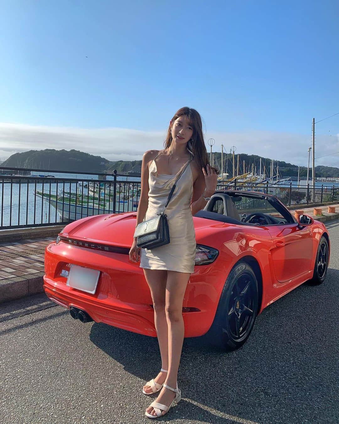 のインスタグラム：「.‪ さいきんストーリーばっかで投稿さぼってる💭載せてない写真たくさんあるから載せよう🍊無加工垢も久しぶりに更新した✌︎ . 次のお休みの日はまた1泊で温泉に行く♨︎  天気悪いみたいだからゆ〜っくり満喫しよう♡ . #ドライブ #ポルシェ #ボクスター #納車 #オレンジ #new #car #porsche #718boxster #summer #orange #drive」