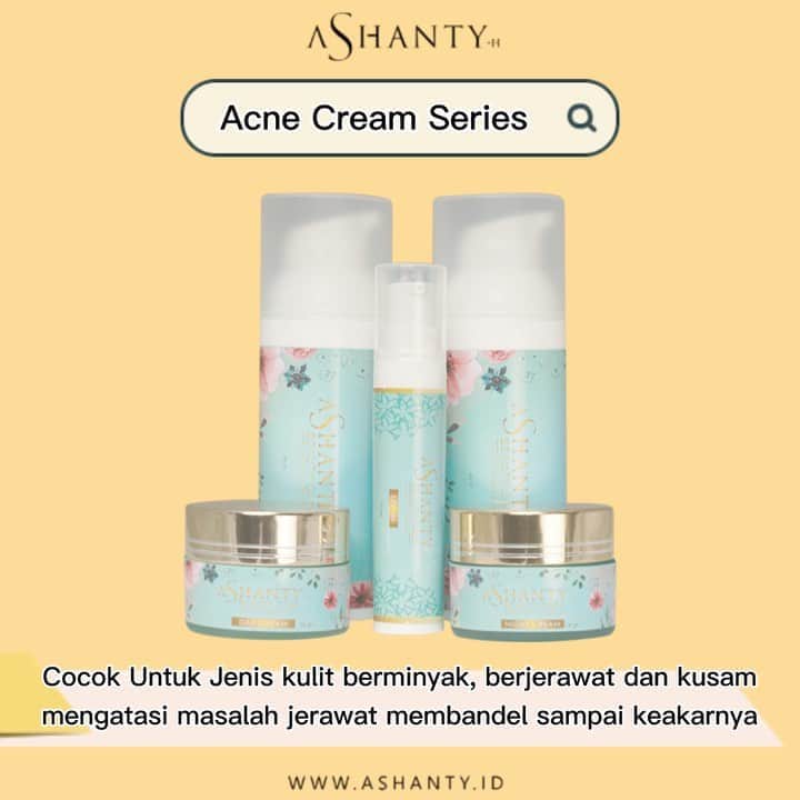 ASHANTY BEAUTY CREAM OFFICIALのインスタグラム：「Stressss!!! Jerawat diwajah tak kunjung hilang, sudah menggunakan berbagai macam skincare namun jerawat tetep membandel ? Ladies, saatnya kamu beralih dari skincare lamamu dan menggantinya dengan Ashanty Beauty Cream series Acne. Mampu mengatasi masalah kulit wajah yang kusam, berminyak dan berjerawat ✨  Buat wajahmu menjadi lebih sehat, cerah, berseri dan bebas jerawat 😍  _________________________________ Informasi dan pemesanan : WA: 081293823950 WA: 085781140354 WA: 081287388885 WA: 087778489900 FAST RESPONS CLICK LINK yang ada di Bio IG @ashantyid  _________________________________ #ashantybeautycosmetics #beauty #cosmetics #brandlocal #kosmetikhalal #makeup #kosmetikartis #ashanty #thehermansyah #beautyvlogger #jualkosmetikmurah #kosmetikmahal #kosmetikbagus #ashantyid #keluargaasix #ashantyhermansyah #mua」