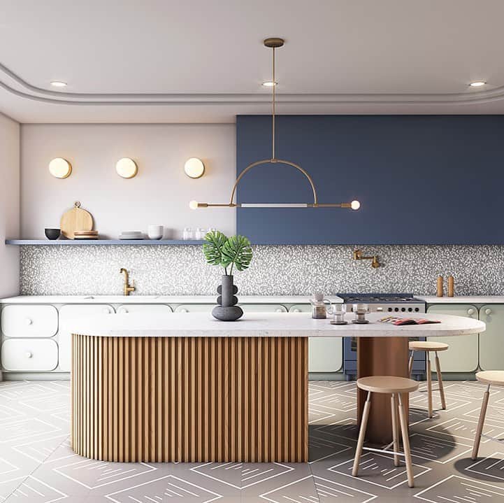 Design Milkさんのインスタグラム写真 - (Design MilkInstagram)「On designmilk[dot]com: we round up 10 modern Zoom backdrops you can use for your next meeting, including this #modernkitchen designed by @bobby! 😍」9月8日 2時29分 - designmilk