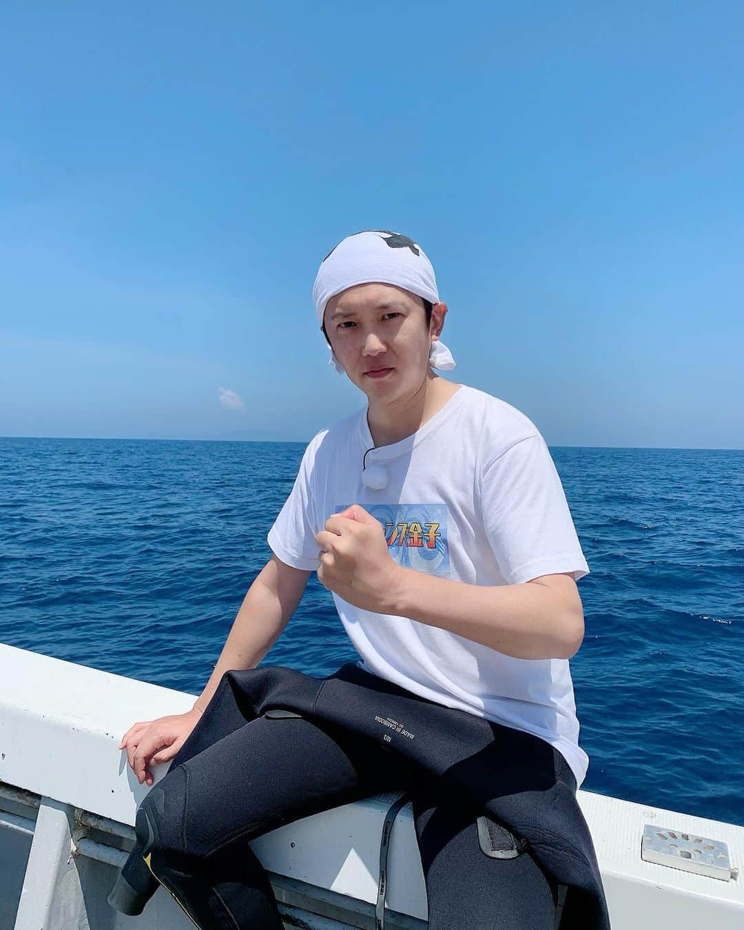 金子貴俊のインスタグラム：「#イッテq #オーシャンズ金子 出動！！日本の海に挑戦してきましたよー！  #ダイビング#鹿児島#糸島#枕崎」