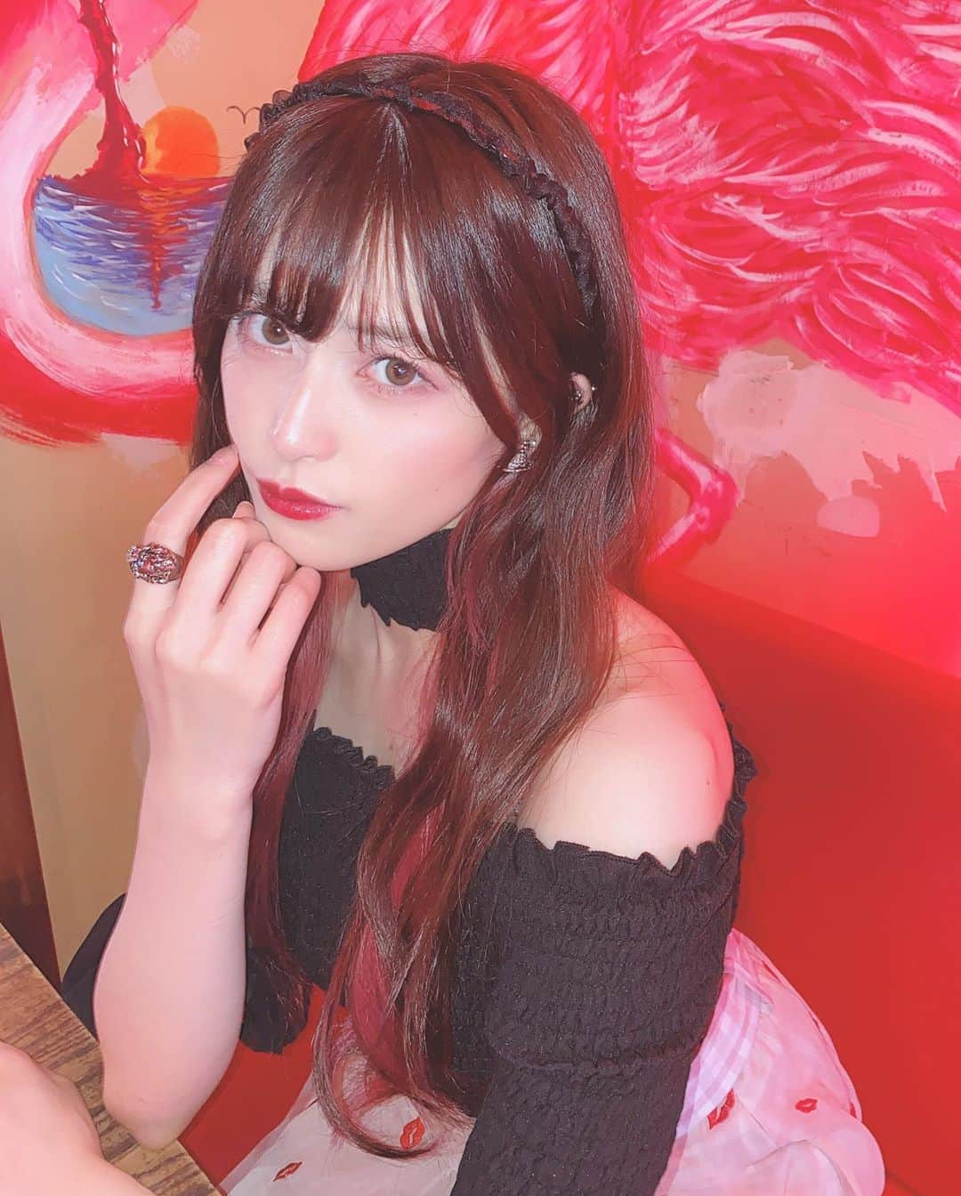 田北香世子さんのインスタグラム写真 - (田北香世子Instagram)「💋🖤🦩」9月7日 22時30分 - kayoko_takita