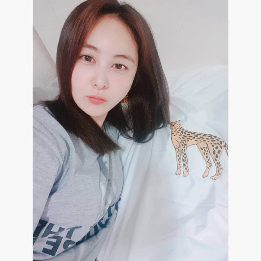 のインスタグラム：「♡새침구♡  너무좋음😻 더울땐시원하고,요즘같이쌀쌀한바람불때덮으니따뜻,, 몇마리표범들과동거중  Thanks 한규리원장님♡  (표범아니구,치타라는말이,,,,,,,,😝)  #선물#침구세트#선물인증#표범들과동거중#너치타니?#뭣이중헌디」