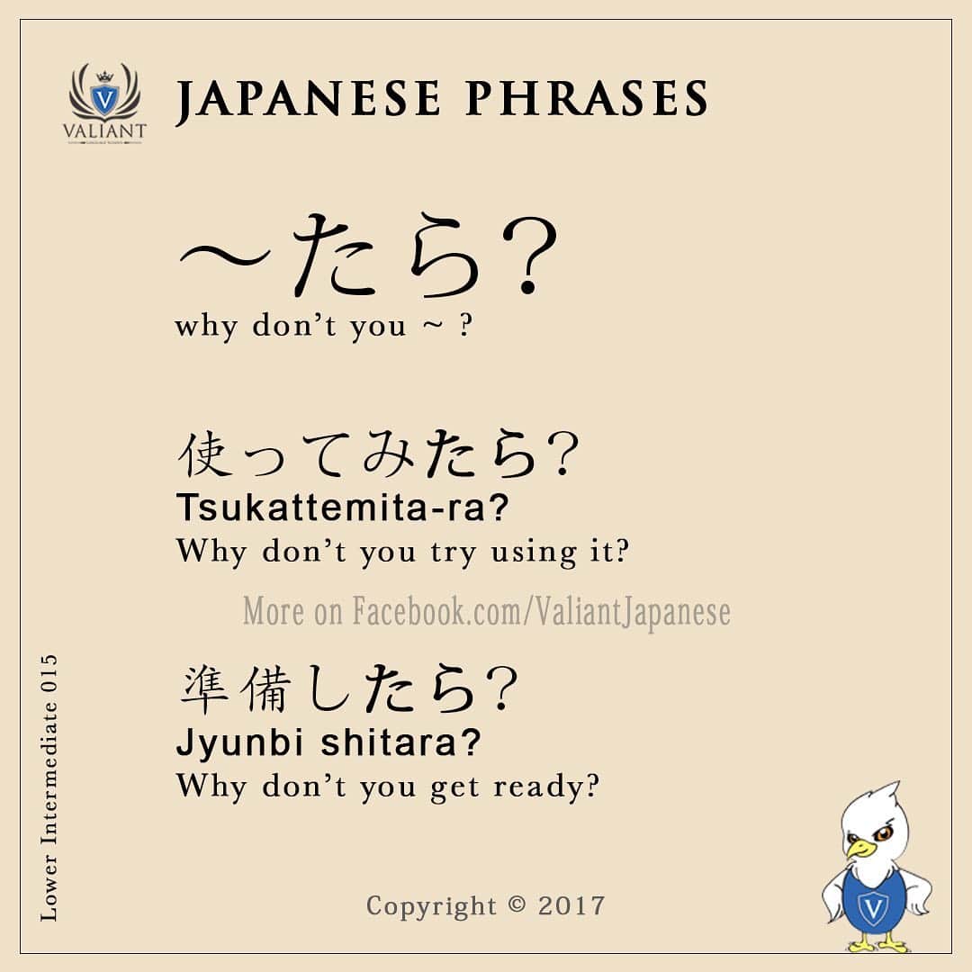 Valiant Language Schoolさんのインスタグラム写真 - (Valiant Language SchoolInstagram)「・ 🖌: @valiantjapanese ・ ⛩📓: Simple Japanese Phrases (4 slides) . Let’s study Japanese with ValiantJapanese ! . . . . . . . . .  #japón #japonês #japaneselanguage #japones #tokio #japan_of_insta #japonais #roppongi #lovers_nippon #igersjp #ig_japan #japanesegirl #Shibuyacrossing #日本語 #漢字 #英語 #ilovejapan #도쿄 #六本木 #roppongi #日本  #japan_daytime_view  #일본 #Япония #hiragana #katakana #kanji #tokyofashion」9月7日 22時52分 - valiantjapanese